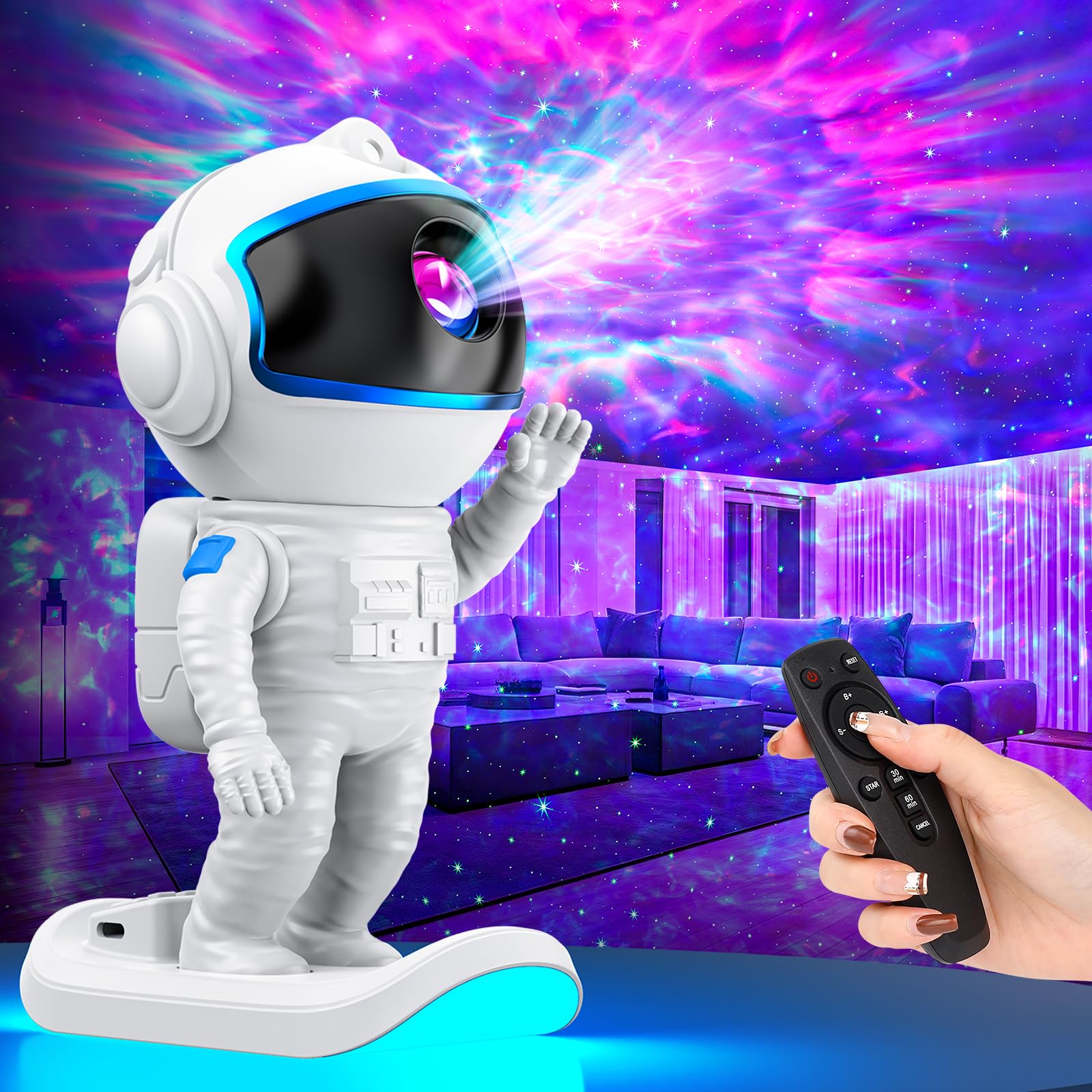 Stbands Galaxy Projector, Star Projector Night Light With Timer And Remote For Bedroom, Kids Room Decor, Adjustable Head Angle Nebula Ceiling Lamp,  For Adults, Teens, Christmas, Birthday
