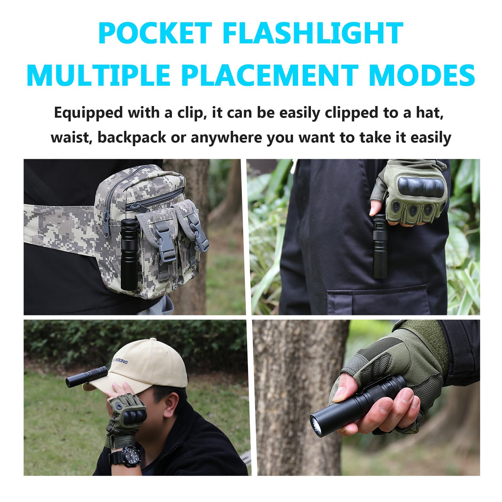 Trliradyn 2000Lm Edc Tactical Flashlight Ip65 Waterproof With 6 Mode,Rechargeable High Lumens Led Pocket Flashlight,14Hr(2600Mah) Battery Life For Daily Home Use, Adventure, Tactical Outdoor, Emergency