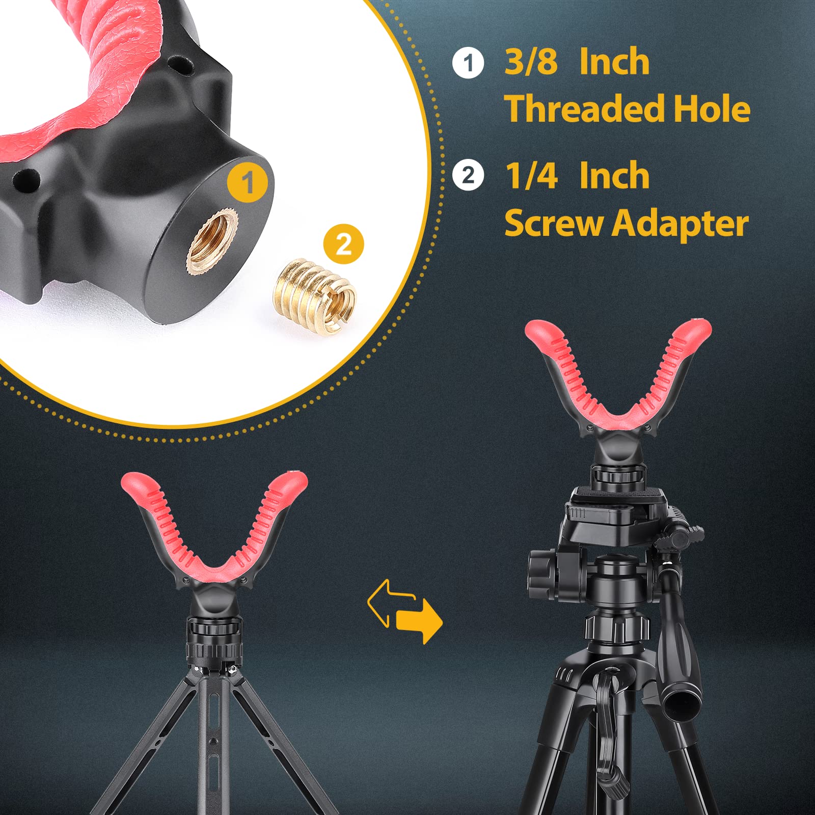 Neotter Camera Tripod Rest, 360 Degree Rotation Adjustable Height V Yoke Stand