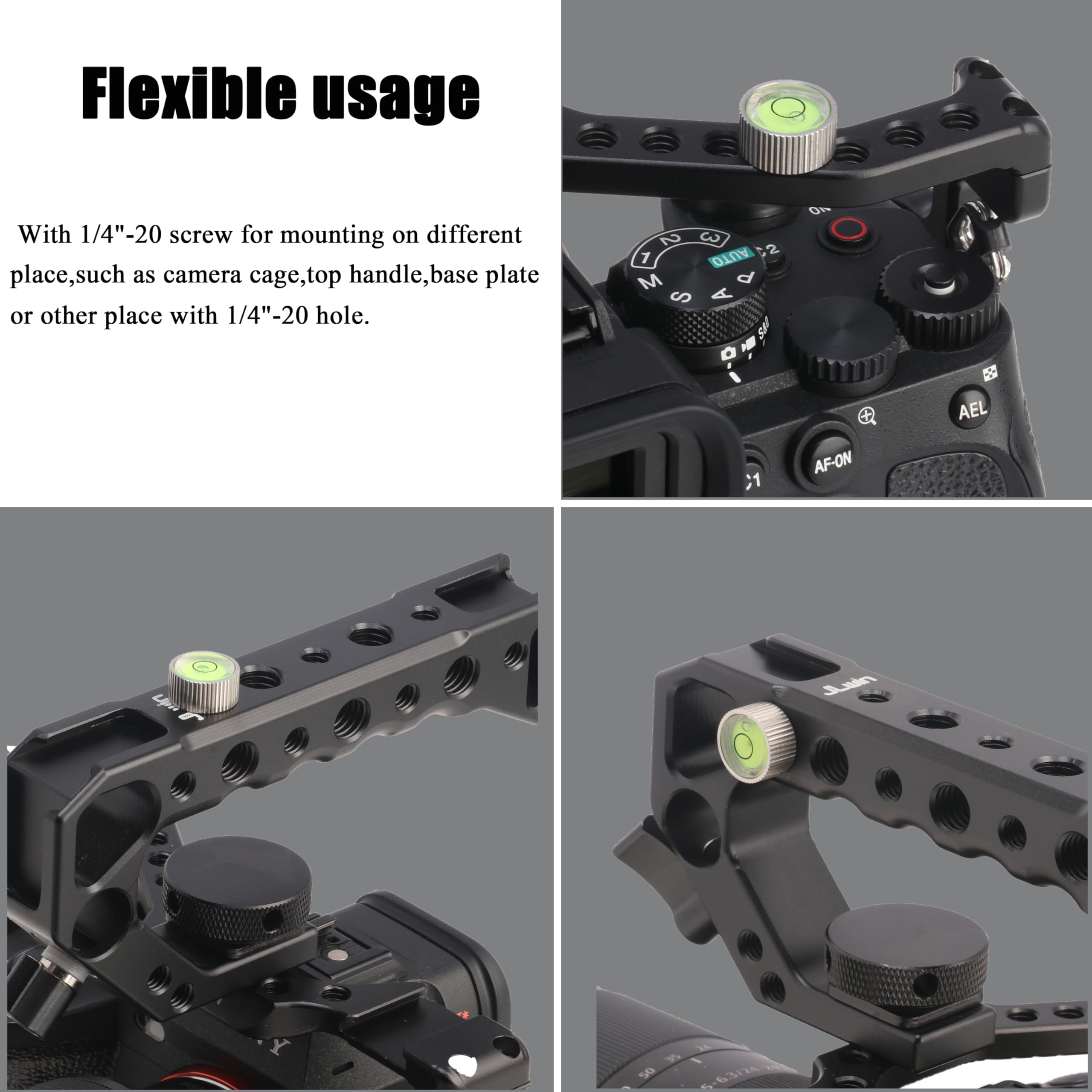 Fotga Universal 2-Pack Mini Bubble Spirit Level Horizontal Leveling With 1/4"-20 Screw For Dslr Camera,Camera Cage Handle,Camera Rig Video Photography Shooting