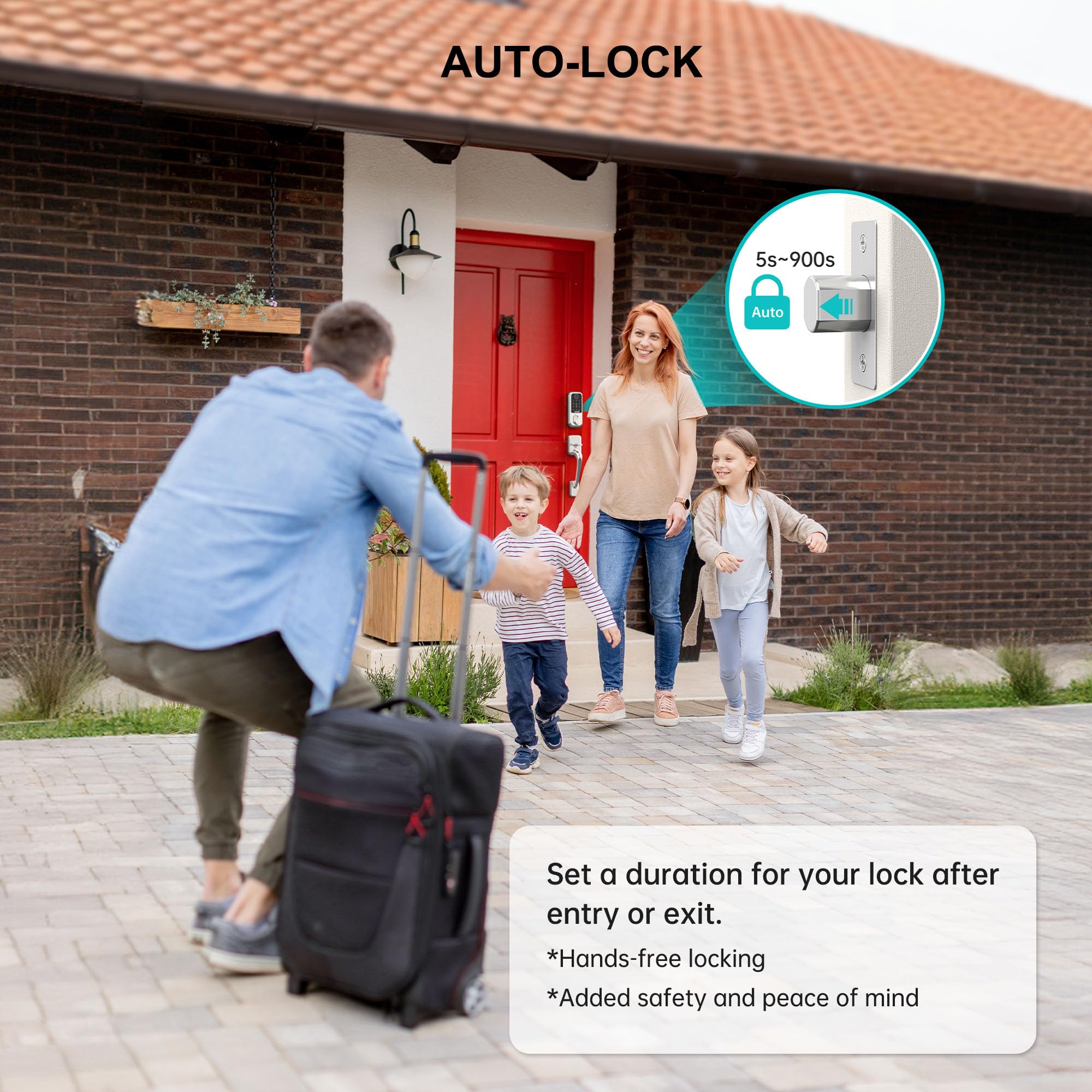 Hornbill Wi-Fi Smart Deadbolt Keyless Entry: 9-In-1 Smart Lock For Front Door, Smart Deadbolt Lock, Electronic Keypad Code Fingerprint Unlock, Works With Alexa For Home Office Hotel, Satin Nickel