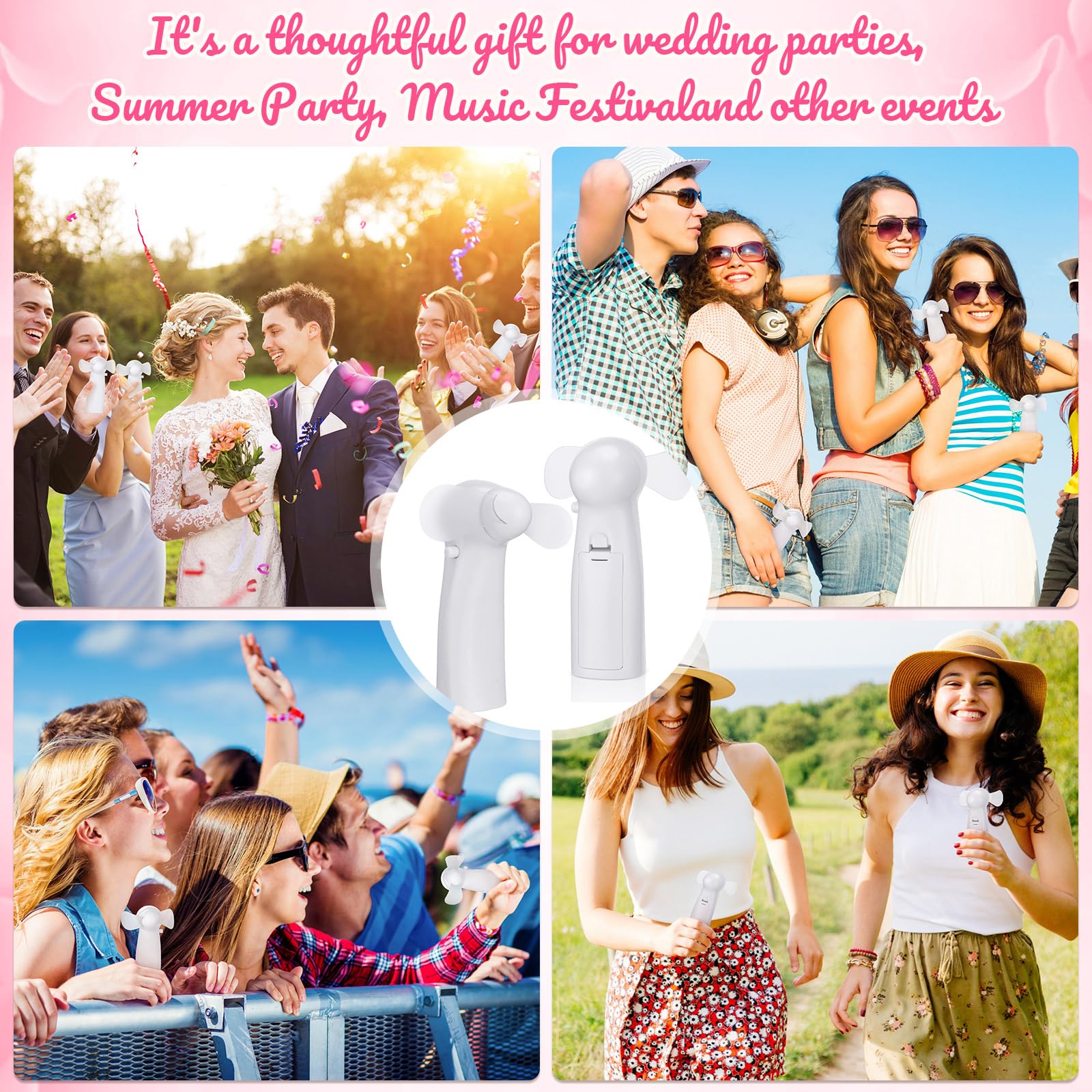 Portable electric fans in bulk, ideal for weddings, summer events, and outdoor celebrations