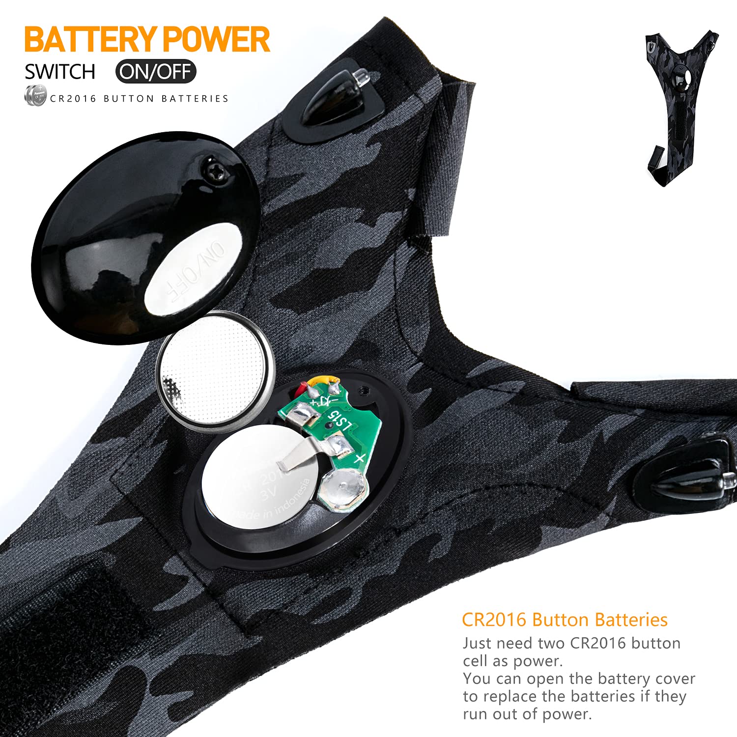 Thxtoms Led Flashlight Gloves,Father  For Men Him,Christmas Birthday  For Dad Father Husband, Cool Gadgets Tools For Repairing Fishing,Camo