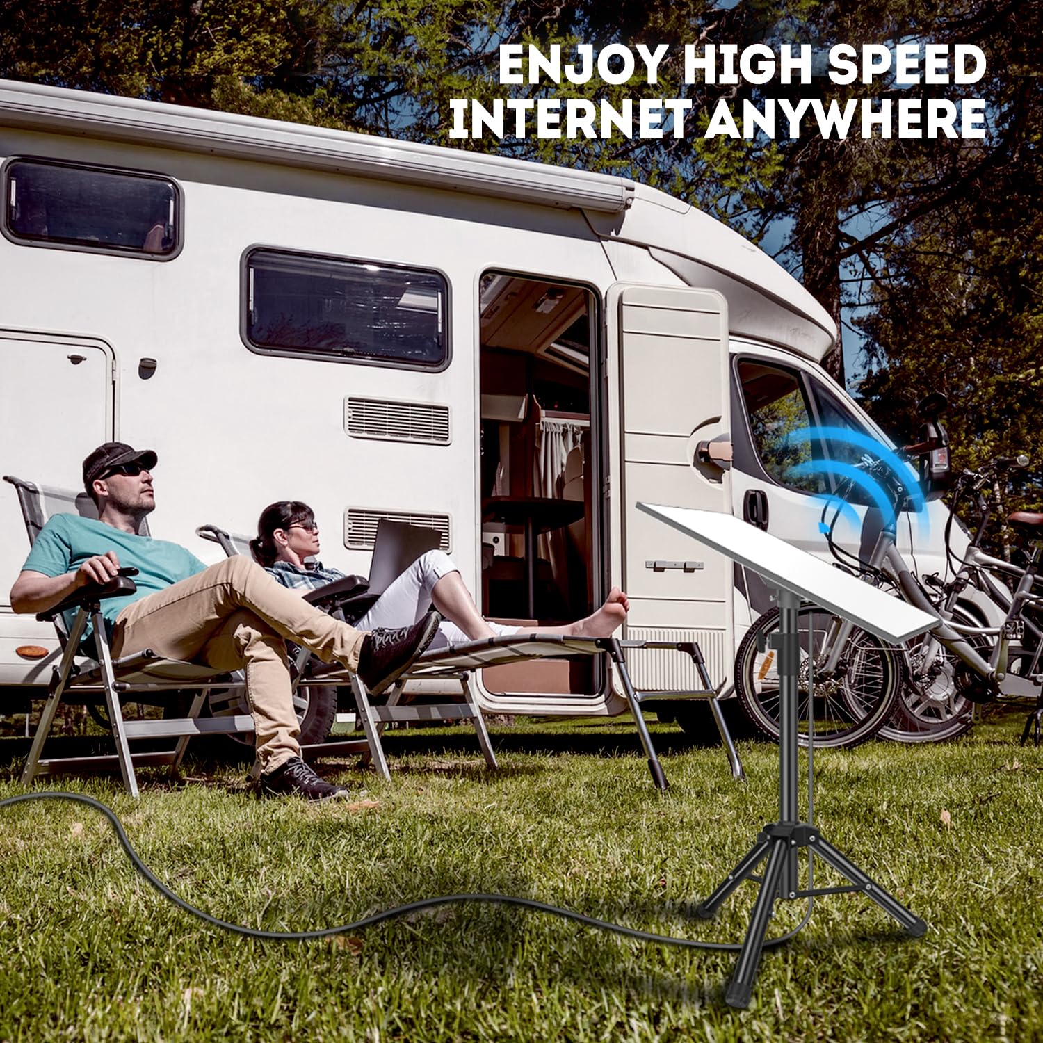 Daqa Portable Tripod Stand For Star Link Gen 3, Adjustable Starlink Mount Kit For Star Link V3 Dish,Come With Pipe Adapter For Starlink Standard Dish, Includes Star Link Pipe Adapter