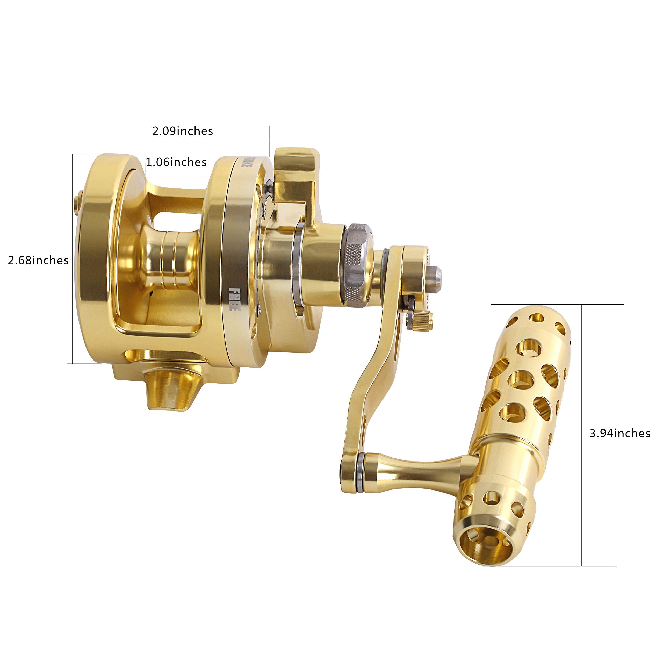 Saion Cnc Full Metal Trolling Jigging Reel 20Kg 44Lbs Lever Drag Deep Sea Ocean Boat Fishing 2 Speed High And Low