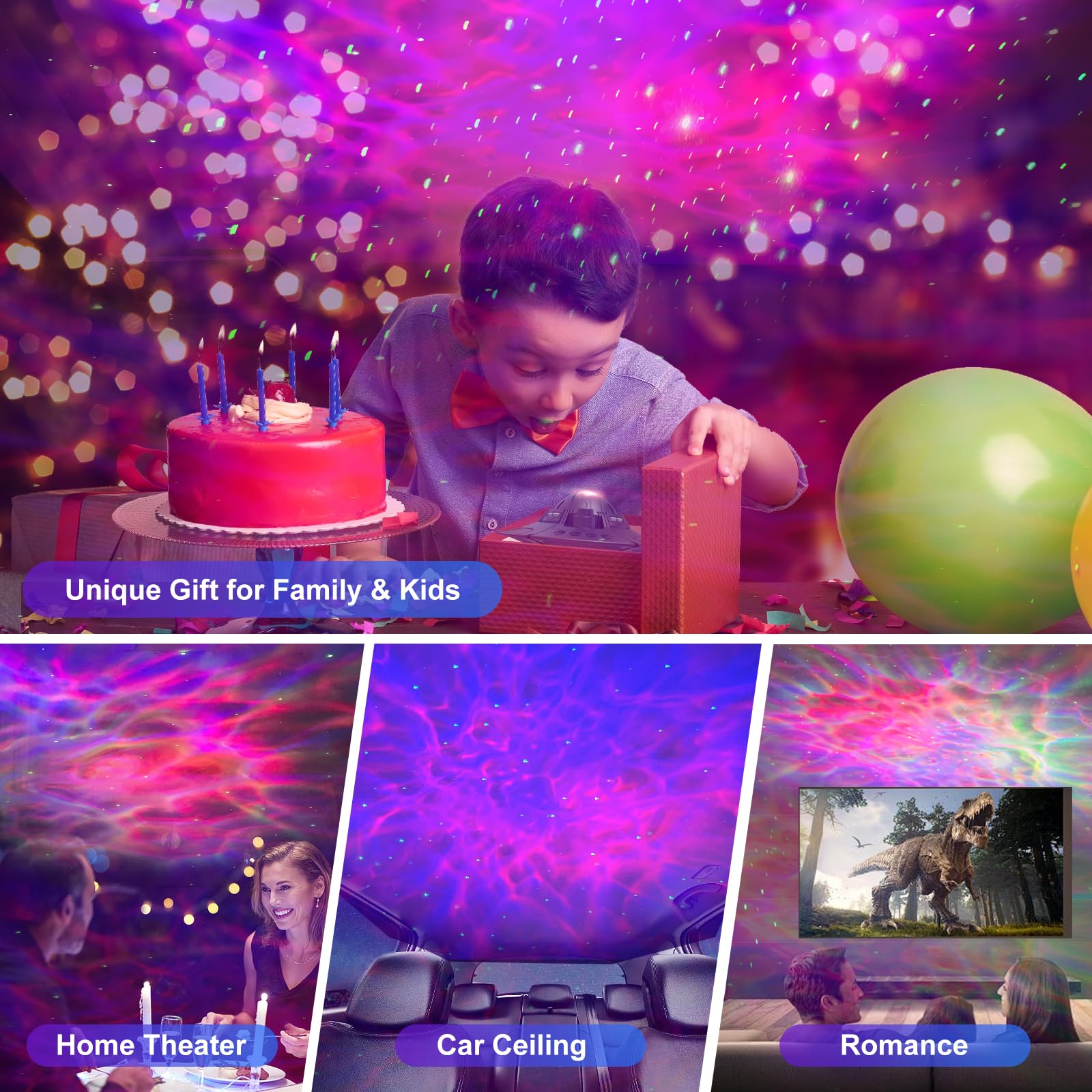 Shjqjjlbcq Ufo Galaxy Projector, Led Lights For Bedroom, Star Projector, Night Light For Kids And Adults, Starry Nebula Ceiling Led Lamp, Room Decor Aesthetic,  For Christmas, Birthdays, Valentine'S Day