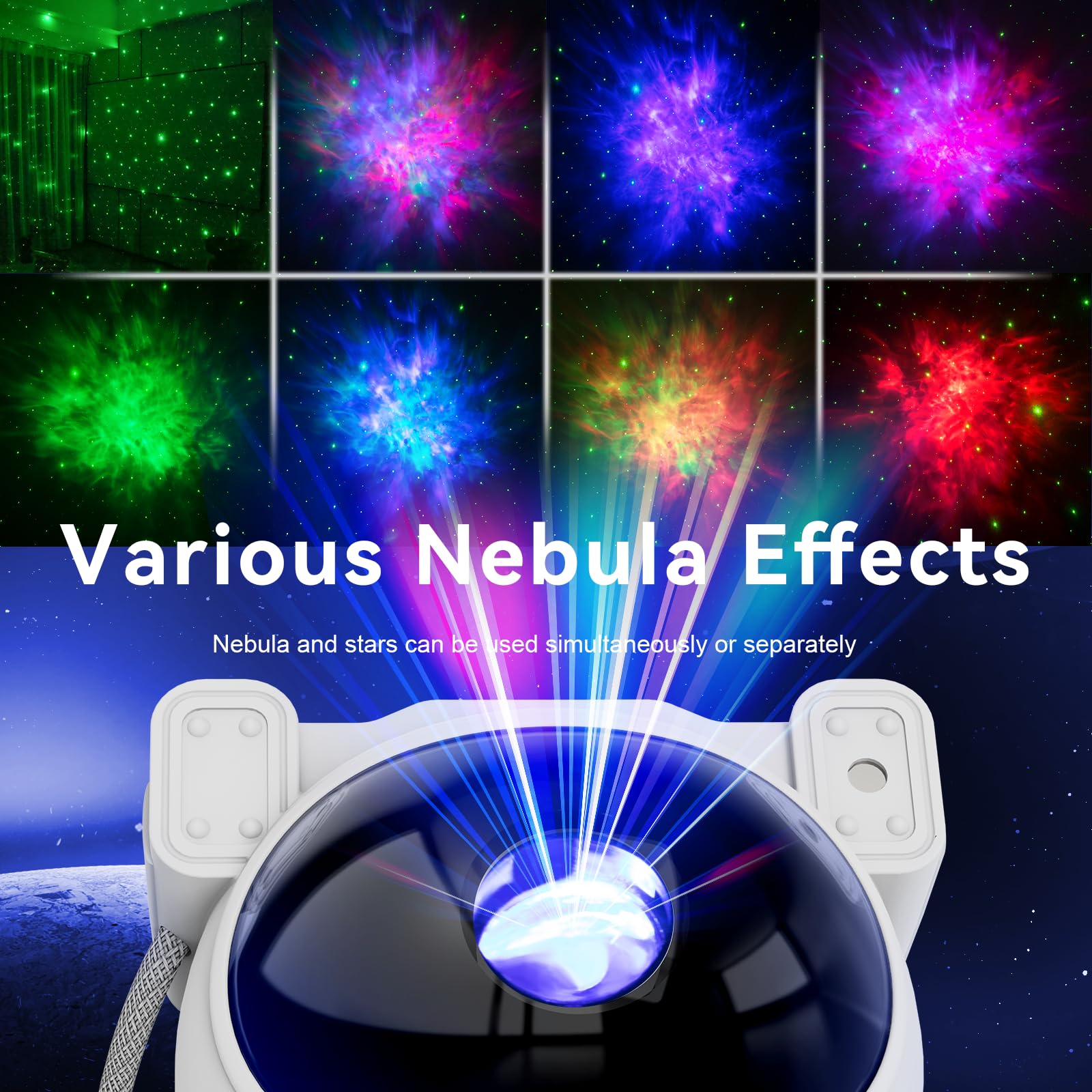 Mooyran Star Projector Galaxy Night Light - Astronaut Space Projector, Starry Nebula Ceiling Led Lamp With Timer And Remote, Kids Room Decor Aesthetic, For Christmas & Birthdays