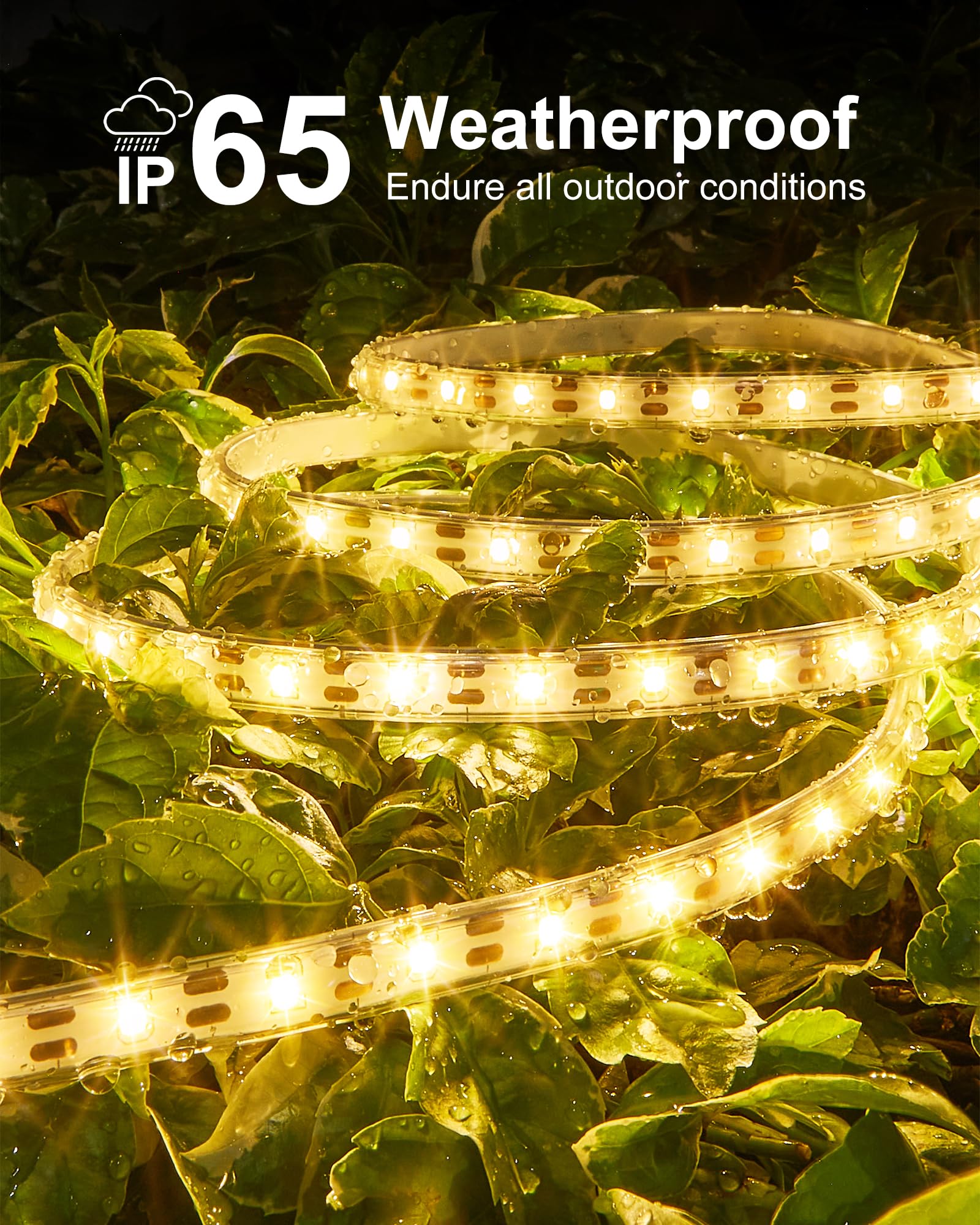 Lifengsoler Solar Strip Lights Outdoor Waterproof, 16.4Ft 300Leds Solar & Usb Powered Led Strips With Remote, 3000K Warm White Led Strips For Porch Gazebo Balcony Trampoline Garden Decor