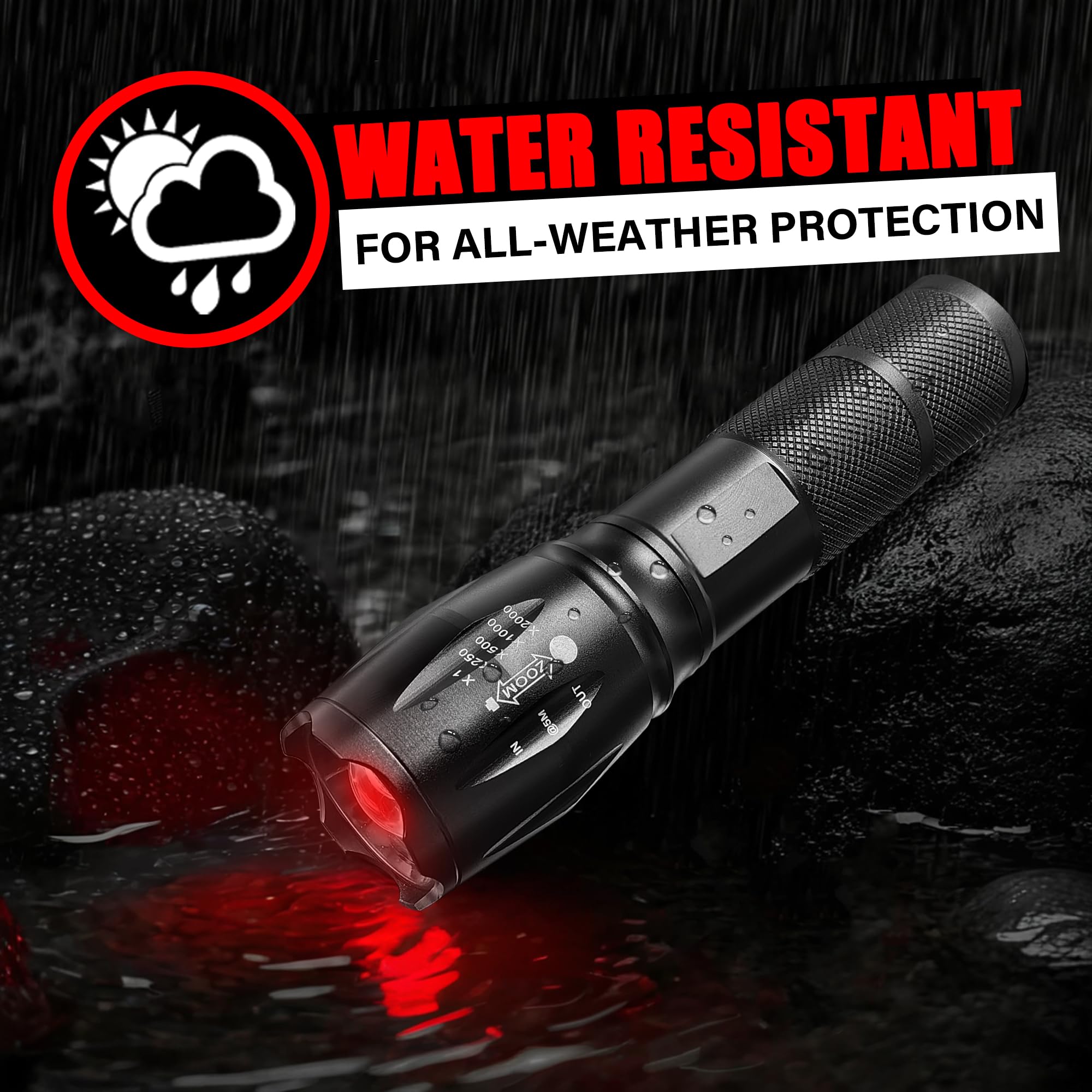 Ploarnovo Red Light Flashlights - Single Mode Zoomable Red Led Flashlights For Astronomy, Aviation, And Night Observation (4)