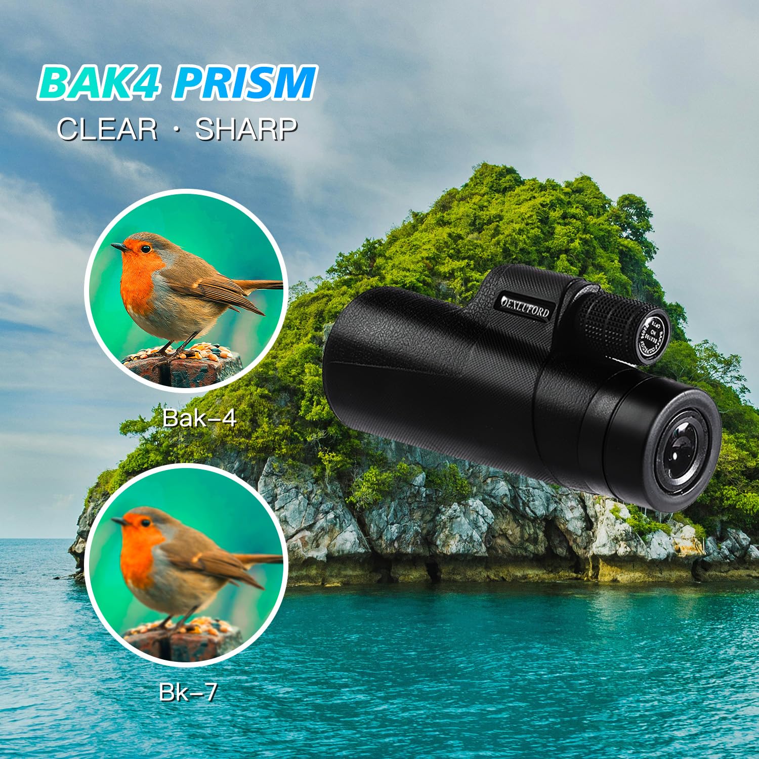Oexluford 80X100 Monocular For Adults - Monocular Telescope High Definition With Smartphone Holder & Tripod, High Power Monoculars For Adults Watching Hunting Camping Hiking Travling With Zoom Focus