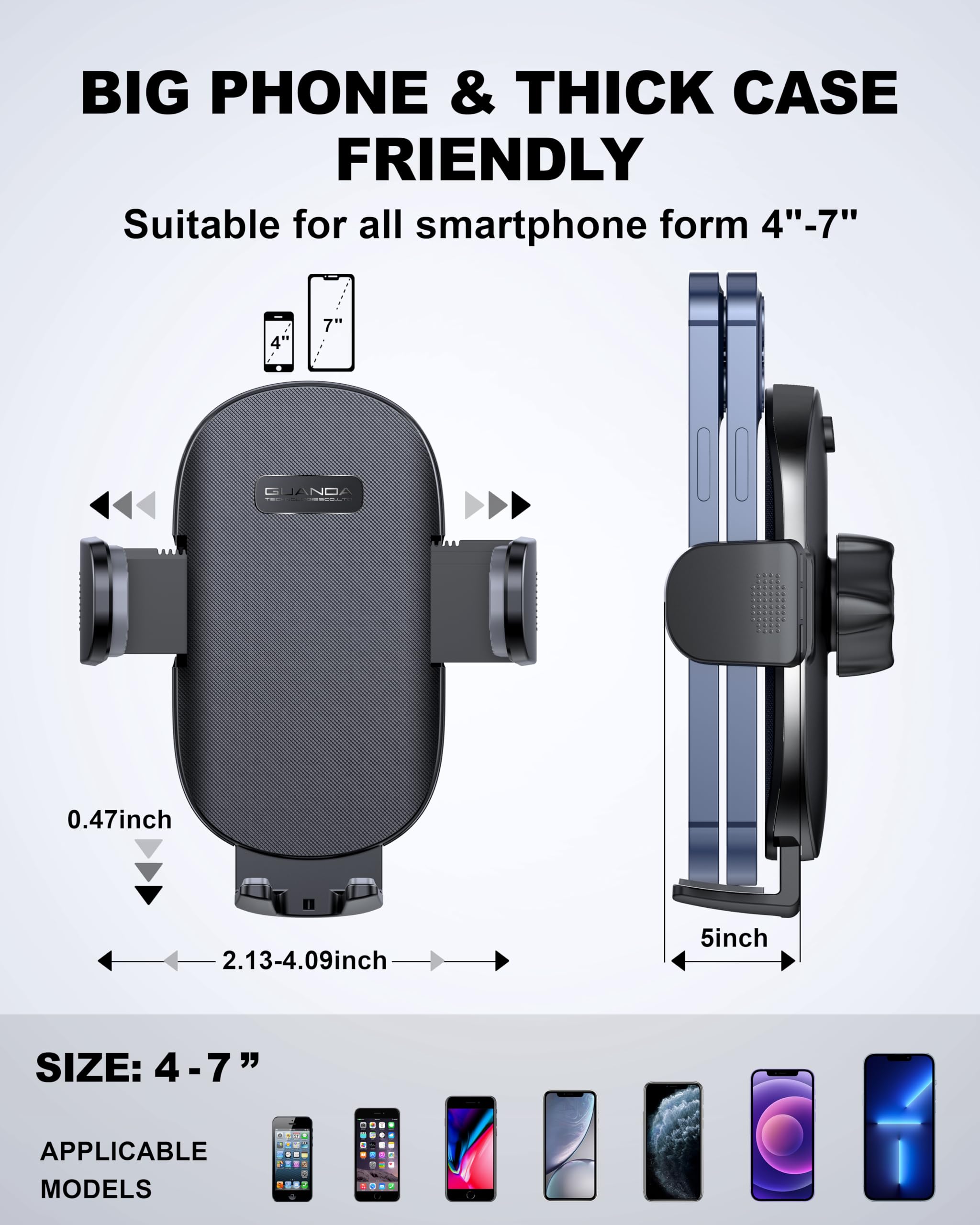 Guanda Technologies Co., Ltd.  Phone Holders For Your Car, Universal Cell Phone Mount Holder, Hands  Automobile Mobile Phone Stand, 360° Adjustable Air Vent Cradles Car Accessories For Iphone And Smartphone
