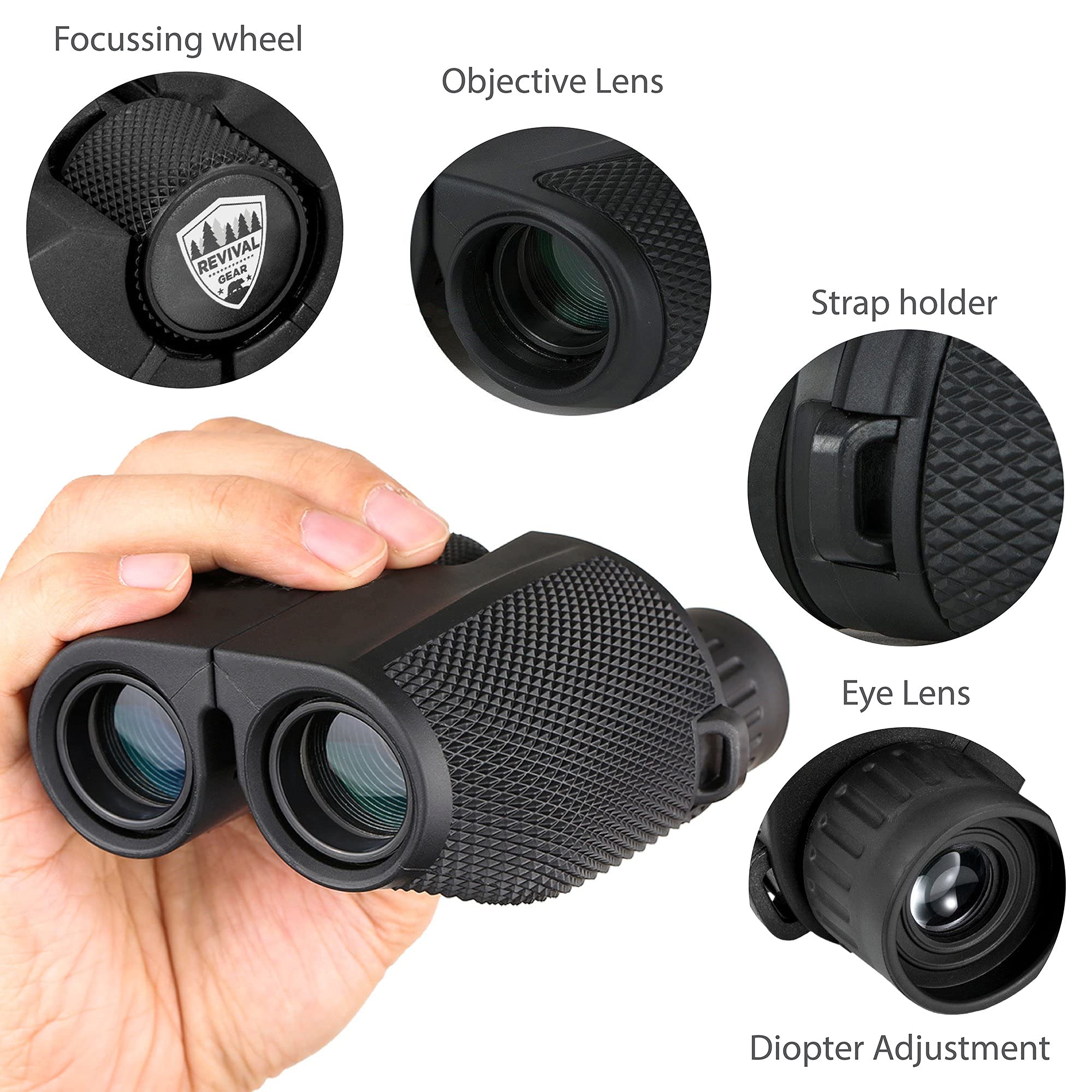E Tronic Edge Binoculars For Adults - Professional For Bird Watching, Hunting, Hiking & Travel - Compact For Men And Women - Strap And Case Included
