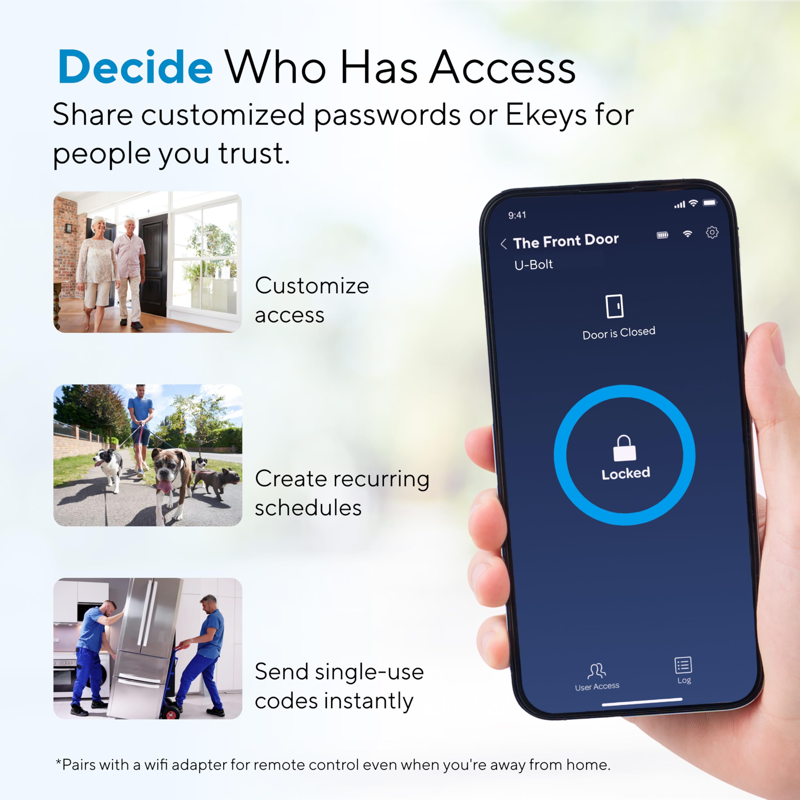 Ultraloq U-Bolt Smart Lock, 5-In-1 Keyless Entry Door Lock With App Control, Keypad Deadbolt, Auto Unlock, Auto Lock, Smart Door Lock, Smart Locks For Front Door, Ansi Grade 1, Black