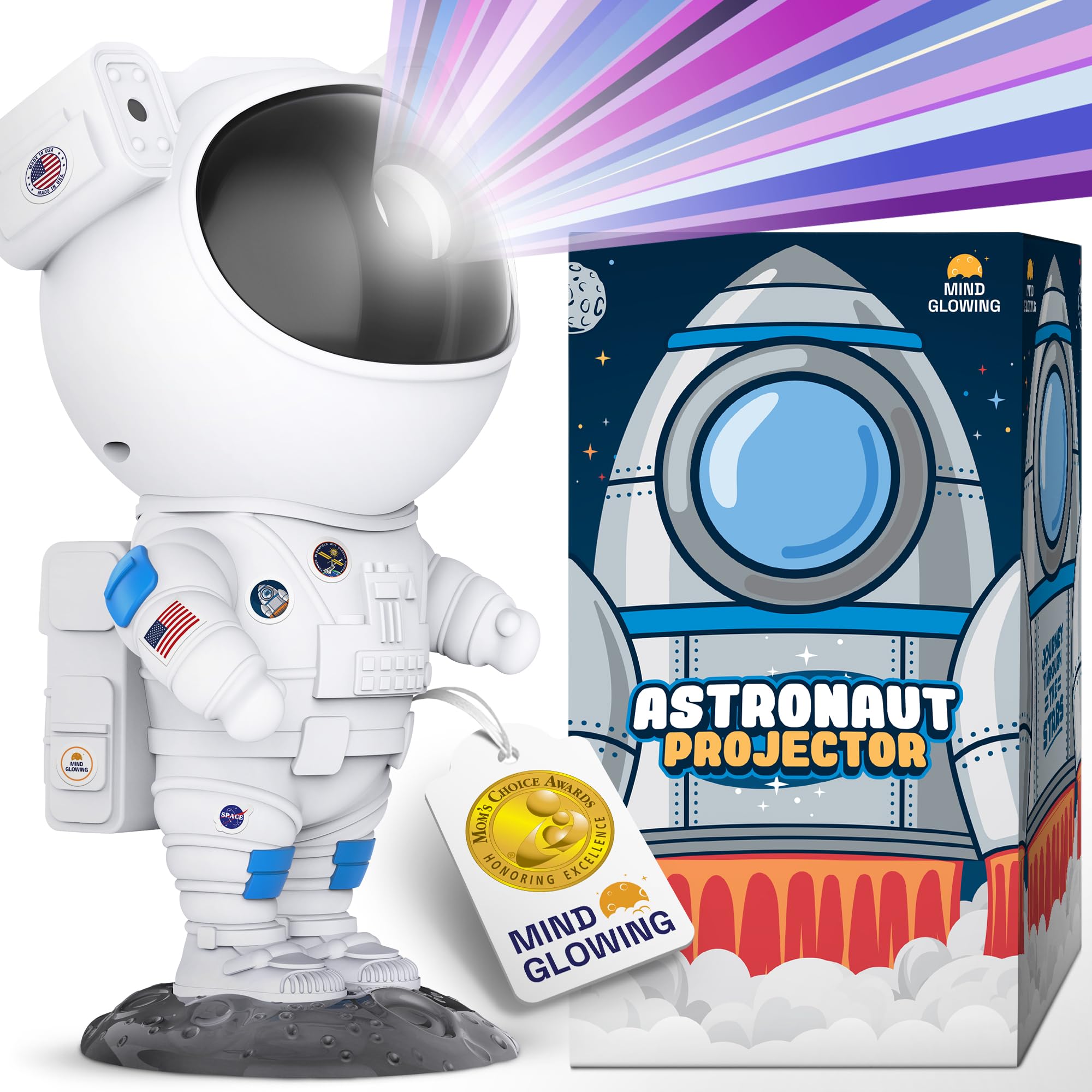 Mind-Glowing Astronaut Galaxy Projector - Spaceman Projector With Remote, Timer, Star & Nebula Modes - Dimmable Astronaut Night Light For Kids Space Decor - Cool Birthday  For Any Year Old Boys