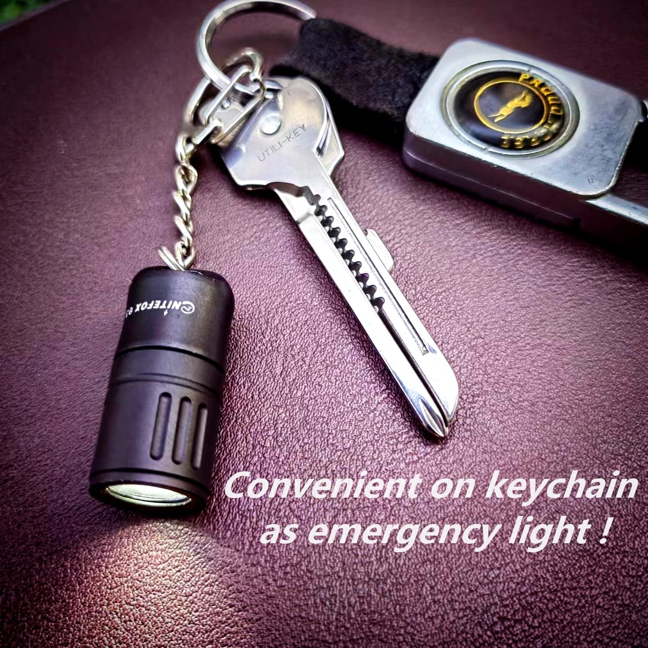 Nitefox E3 Mini Keychain Flashlight Micro Small Keychain Light Bright 100 Lumens Protable Pockect Light Key Ring Torch For Everyday Dog Walk Camping Hiking Nice  For Parents Friends