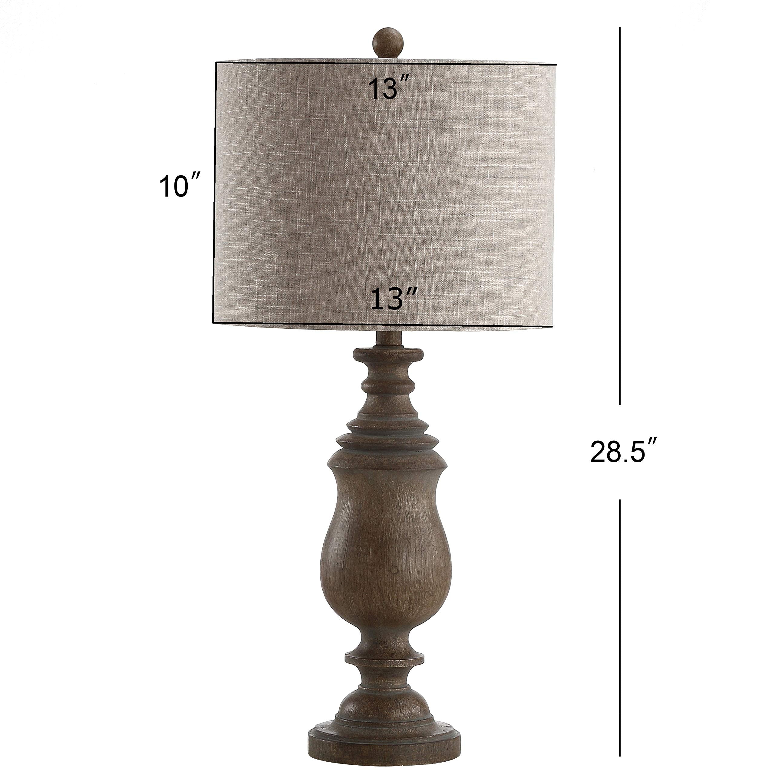 Jonathan Y Jyl3041A Abeline 28.5" Resin Led Table Lamp Traditional Transitional Bedside Desk Nightstand Lamp For Bedroom Living Room Office College Bookcase Led Bulb Included, Brown