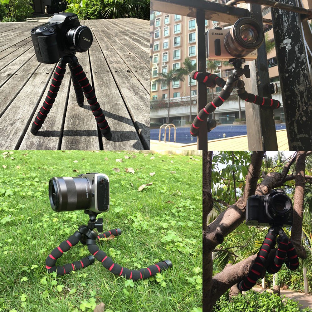 Focusfoto Octopus Flexible Portable Tripod Stand 1/4'' Screw Mounting For Camera Digital Dv Action Camera Dslr Medium Size