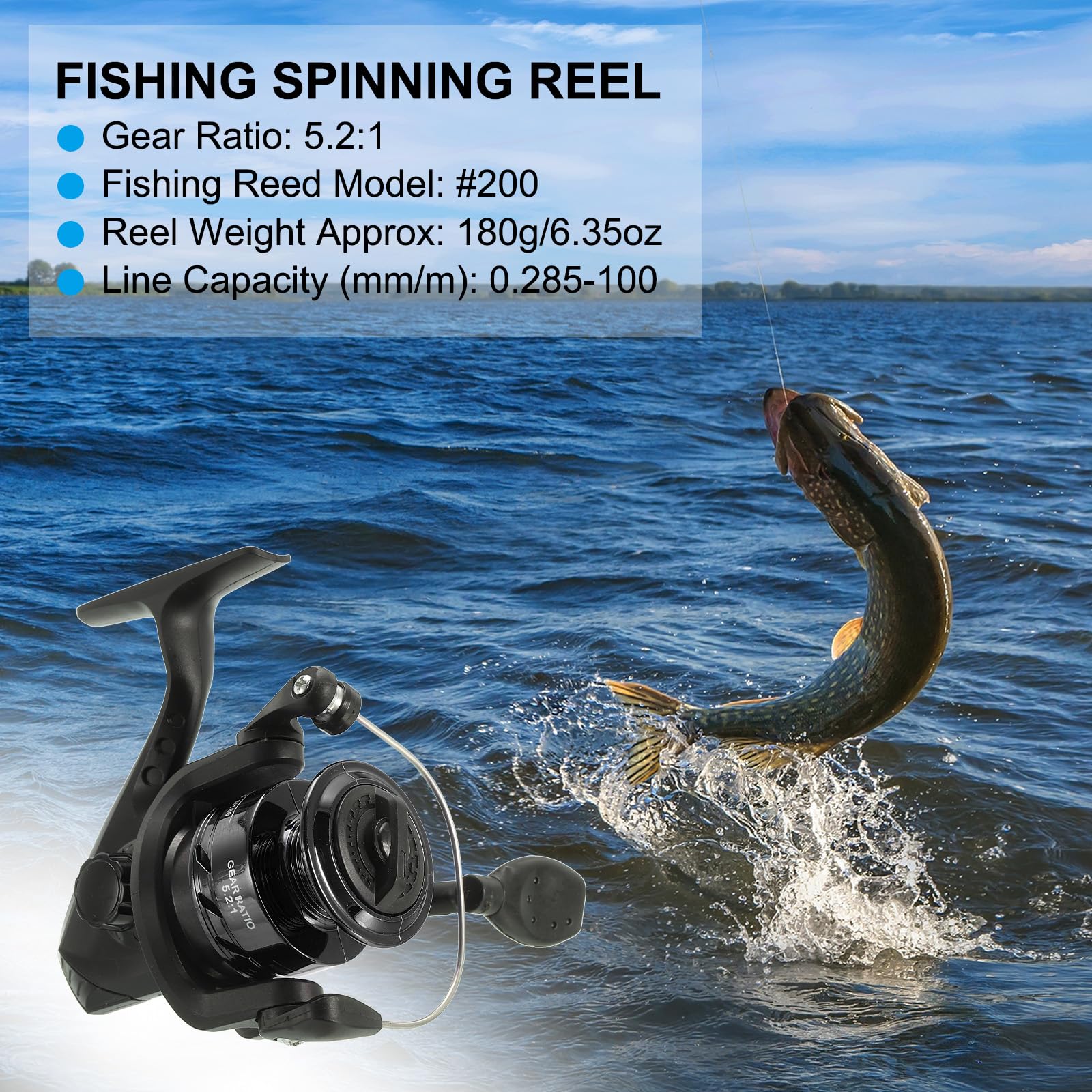 Patikil Fishing Reel Left/Right Interchangeable Handle