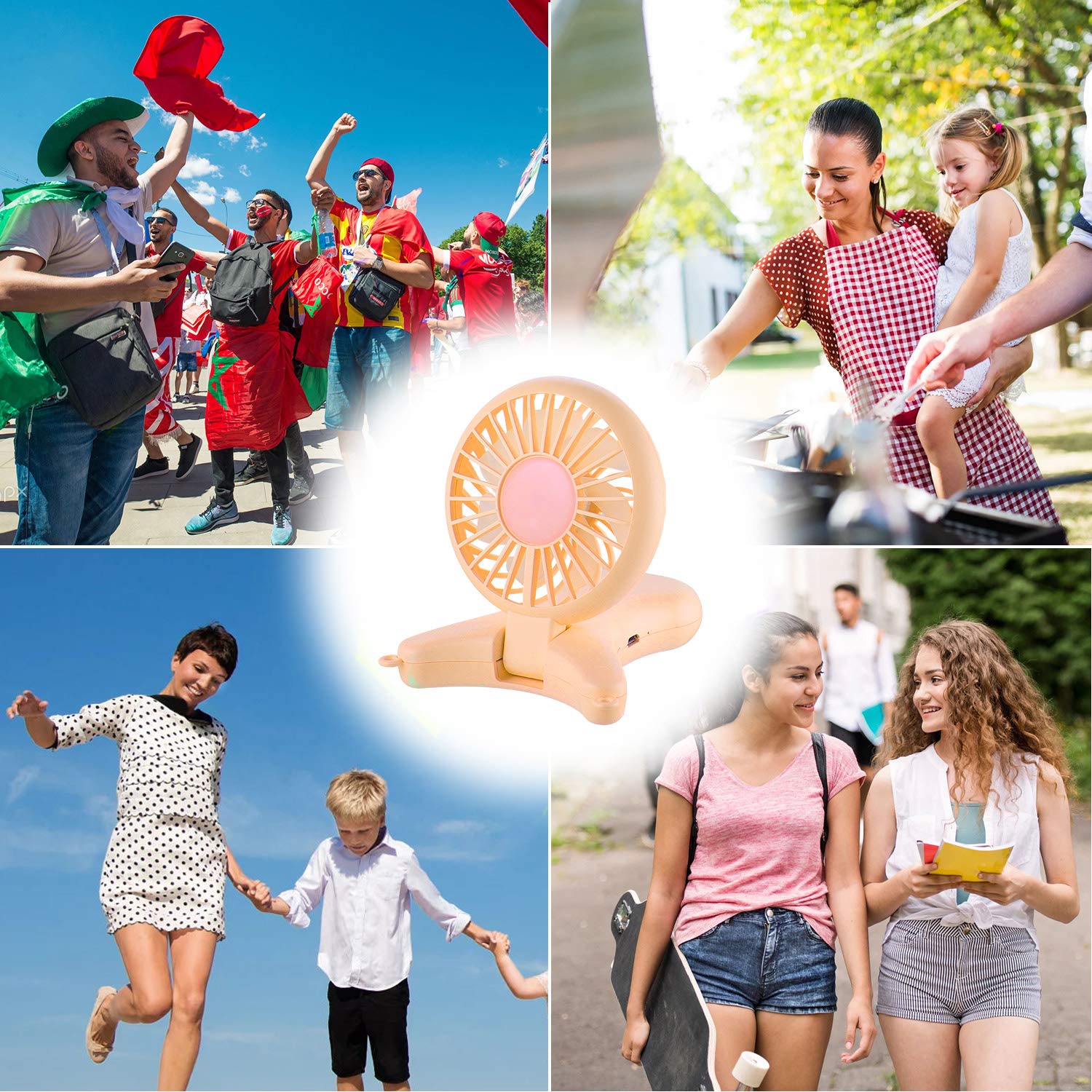 Outxe Necklace Fan Personal Fan 3000Mah Wearable Fan Mini Handheld Fan 90° Rotation Portable