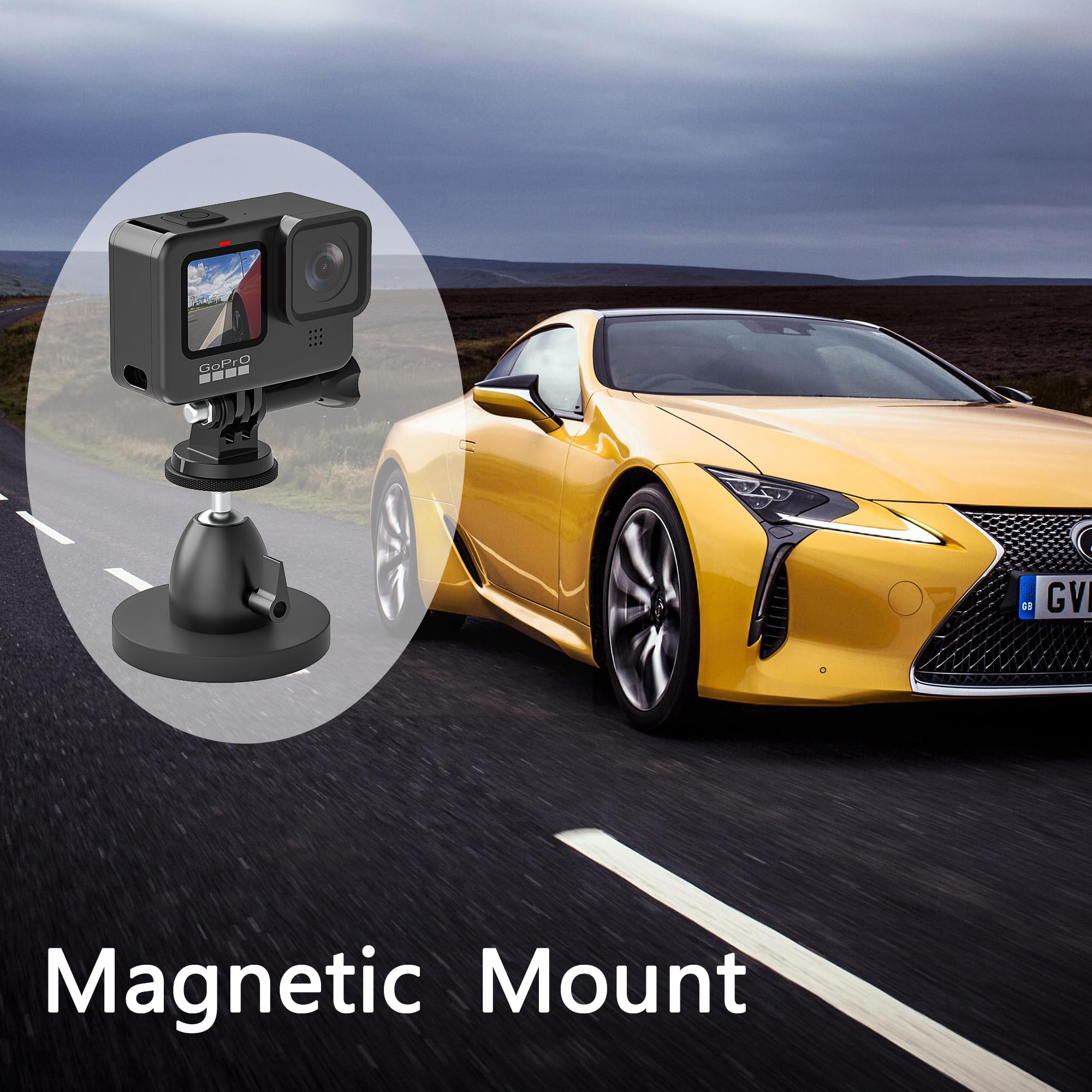 Bob Seger Magnetic Camera Mount With 360 Magnetic Stand, Attaches To Steel Surfaces For Action Camera, Car Mount, Light Stands & Tripods