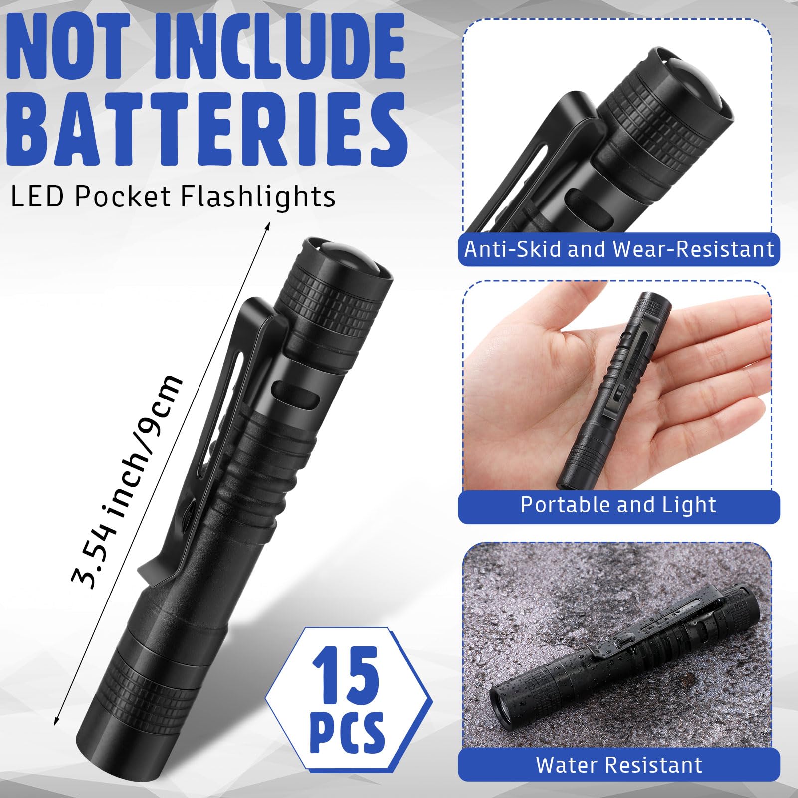 Coume 15 Sets Fathers Day Small Pocket Flashlight  For Church Father'S Day Pocket Light Motivational Quote Card Bible Verse Cards And Organza Bags For Men Thank You , Not Include Batteries