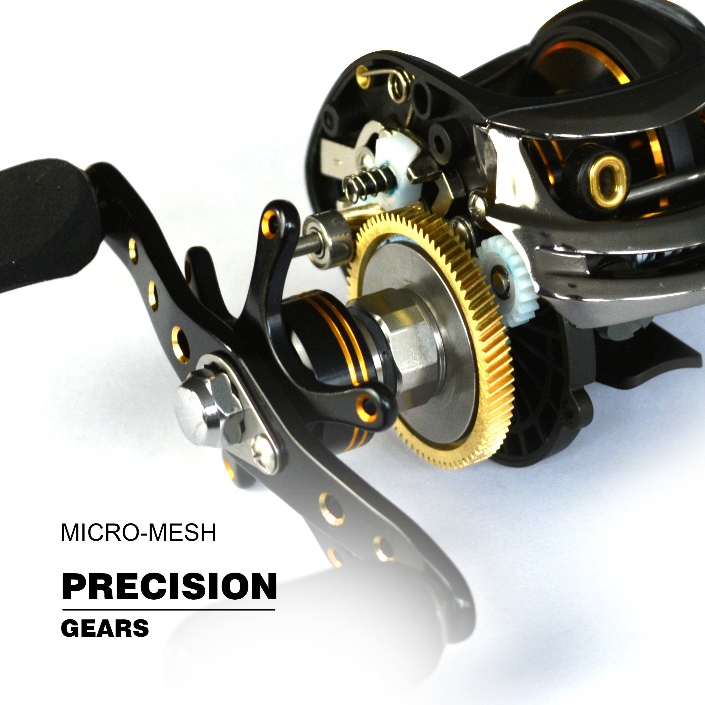 Fishdrops Baitcasting Reels, 17+1Bb Magnetic/Centrifugal Brake Systems Baitcaster Reel, High-Speed Gear Ratio 7.0 Ultra Smooth Low Profile Baitcast Fishing Reel