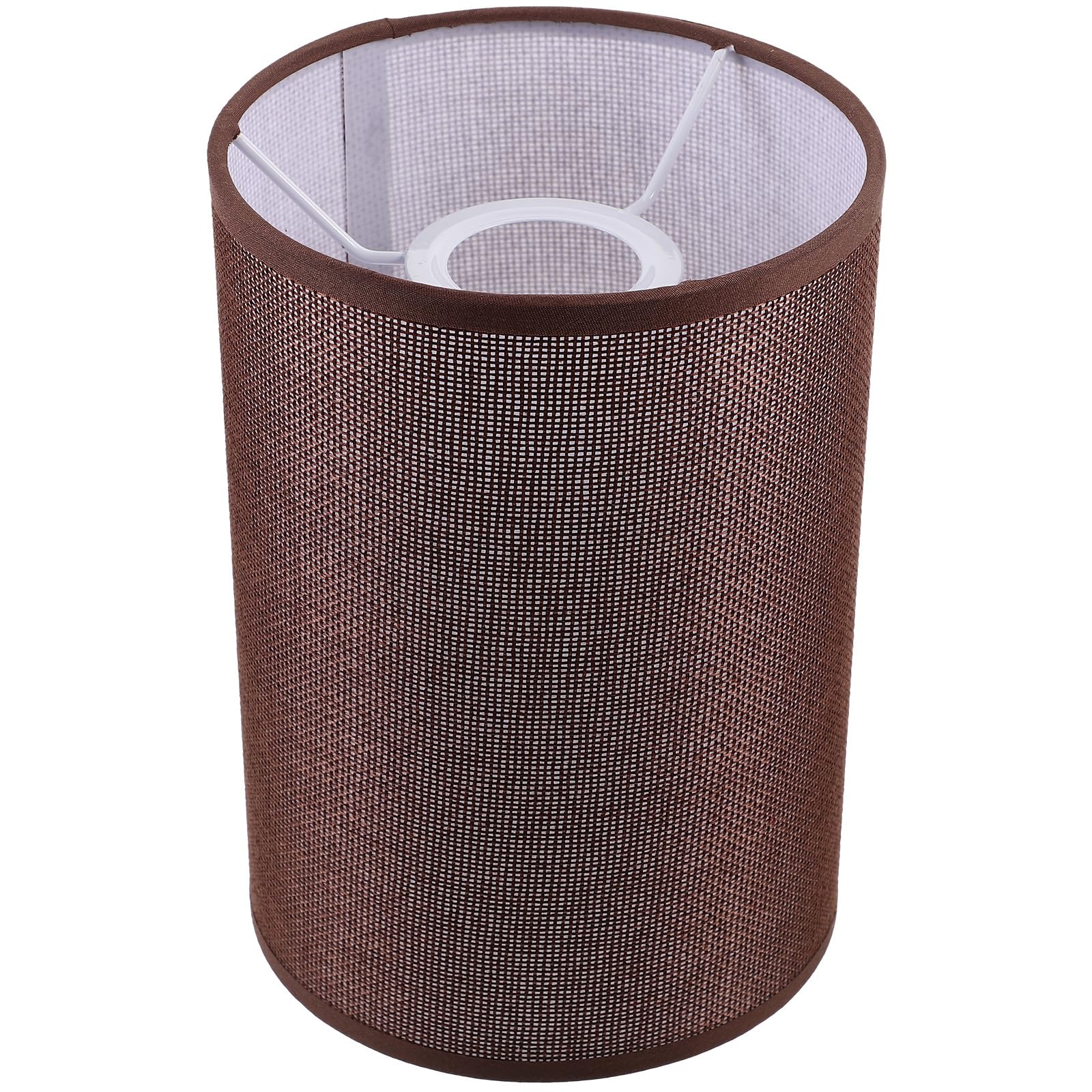 Lifkome Fabric Lampshade Table Lamp Shade Clip On Light Cage Guard Barrel Cloth Light Cover E27 Cylinder Light Shade For Table Floor Pendant Lamp