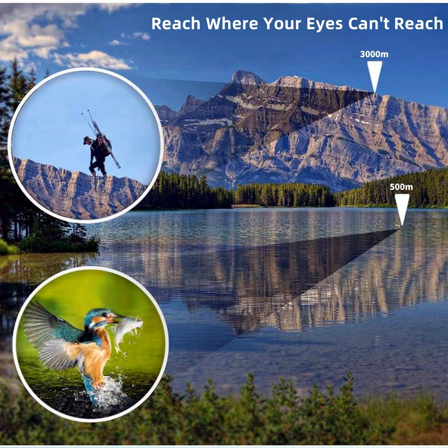Jtzxjjx 60X60 Compact Binoculars For Adult With Low Light Vision,Bak4 Prism Fmc Lens Hd Professional Waterproof,High Powered Easy Focus,For Bird Watching,Hunting,Traveling,Sightseeing