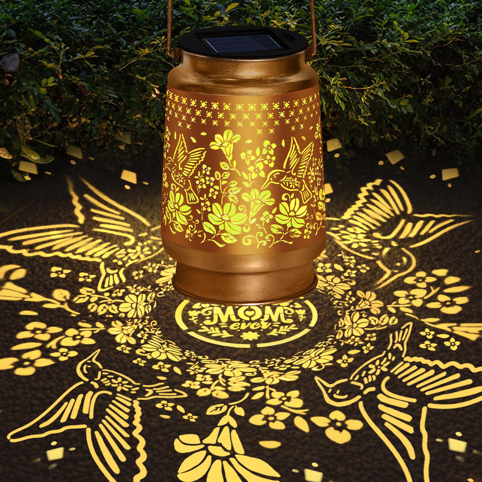 Ostritec Hummingbird Solar Lanterns Outdoor Waterproof, Hanging Solar Lights Garden Decor, Metal Garden Lights For Yard, Patio, Lawn, Landscape,  For Women Mom Grandma, Mother’S Day, Birthday