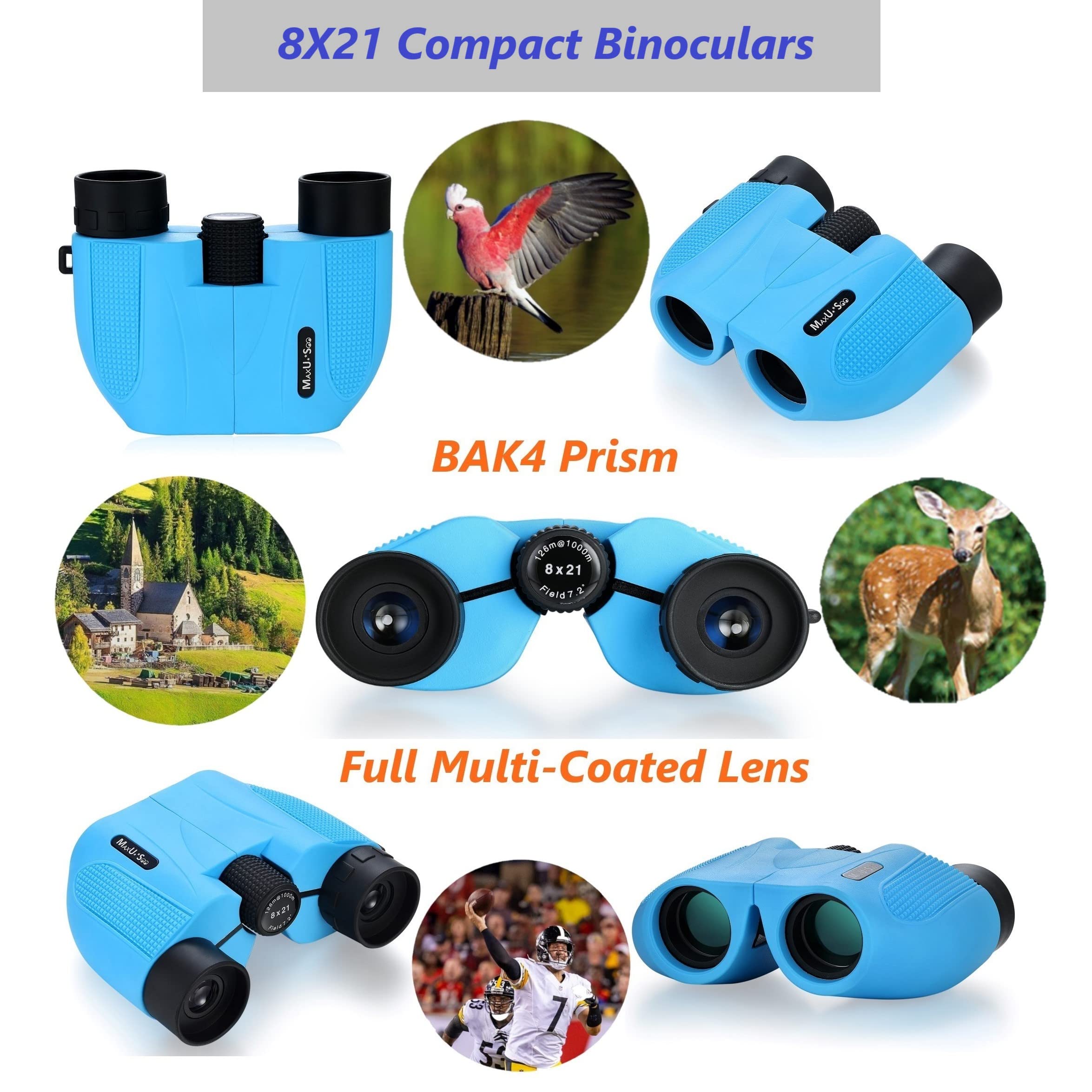 Maxusee Lunar Telescope For Kids And Astronomy Beginners, Refractor Telescope With Finder Scope And 3 Eyepieces, Travel Telescope With Compact Hd Binoculars For Moon Viewing Bird Watching Sightseeing