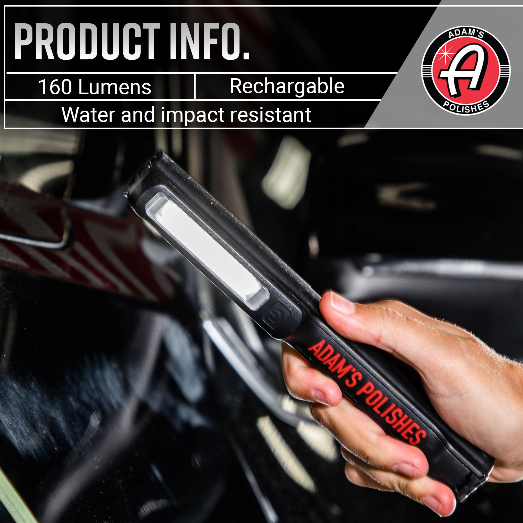 Adam'S Polishes Swirl Finder Flashlight - Ultra Bright 170 Lumen Mini Light - Easily Spot Imperfections And Swirls In Your Paint When Polishing And Correcting Your Vehicles Finish