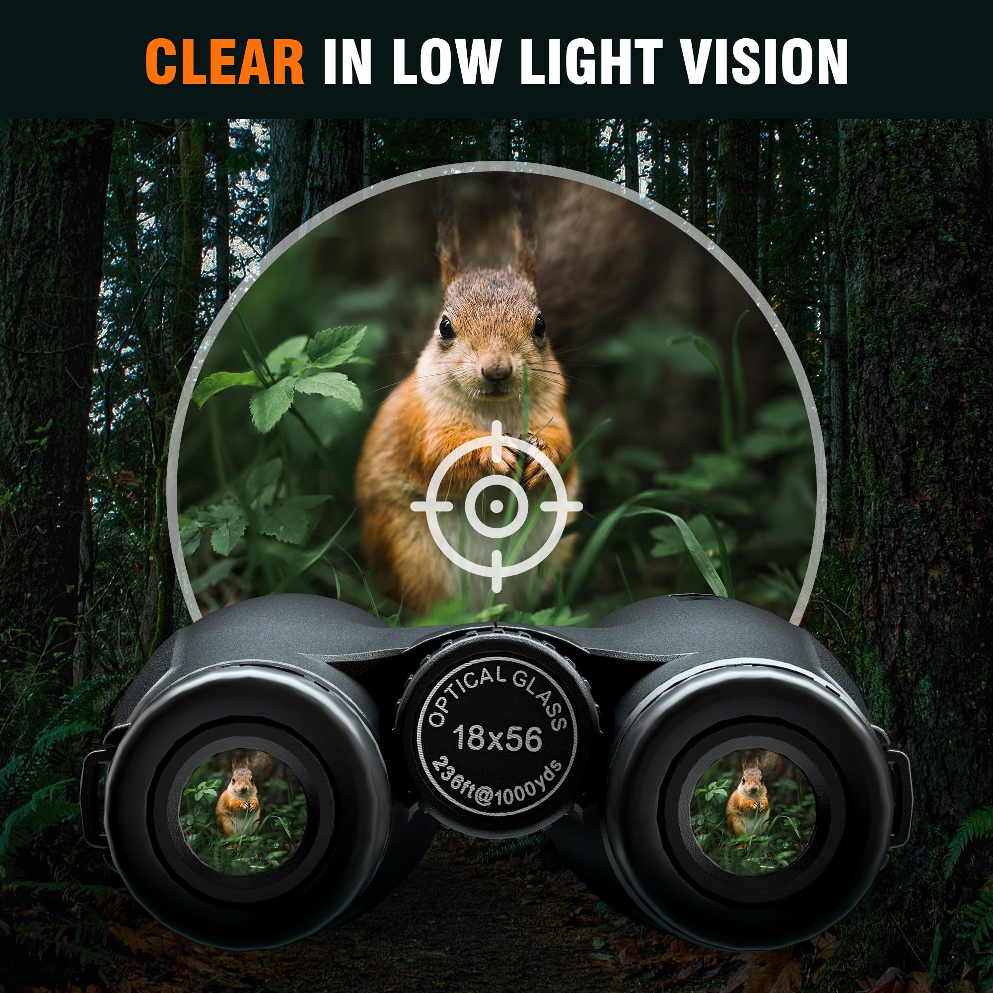 Adorrgon 18X56 Hd Binoculars For Adults High Powered With Phone Adapter And Tripod, Super Powerful Bak4 Prism Fmc Waterproof Binocular With Clear Low Light Vision, Binoculars For Hunting Bird Watching Travel