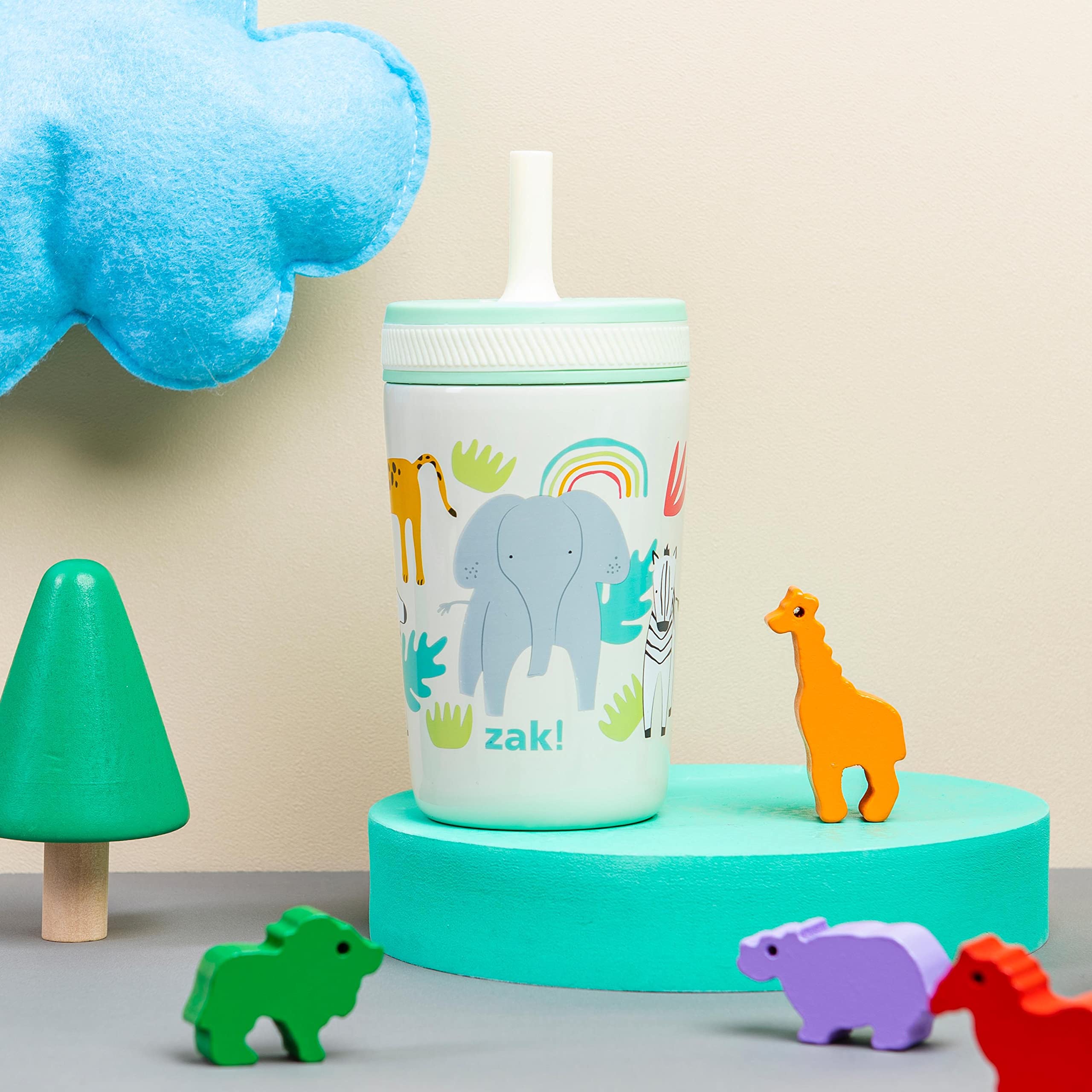 Zak Designs Kelso Toddler Cups For Travel Or At Home, 12Oz Vacuum Insulated Stainless Steel