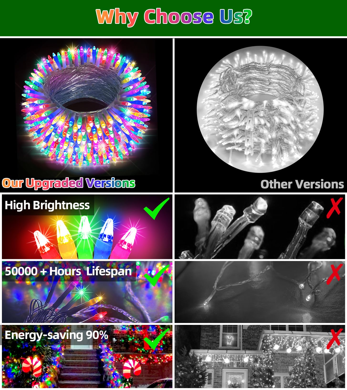 Quhuatu 750 Led 246Ft Christmas Lights Outdoor, Super Long Waterproof Christmas String Lights With 8 Modes, Christmas Tree Lights With Timer Memory For Fence Garden Xmas Wedding Party Decor Multicolor
