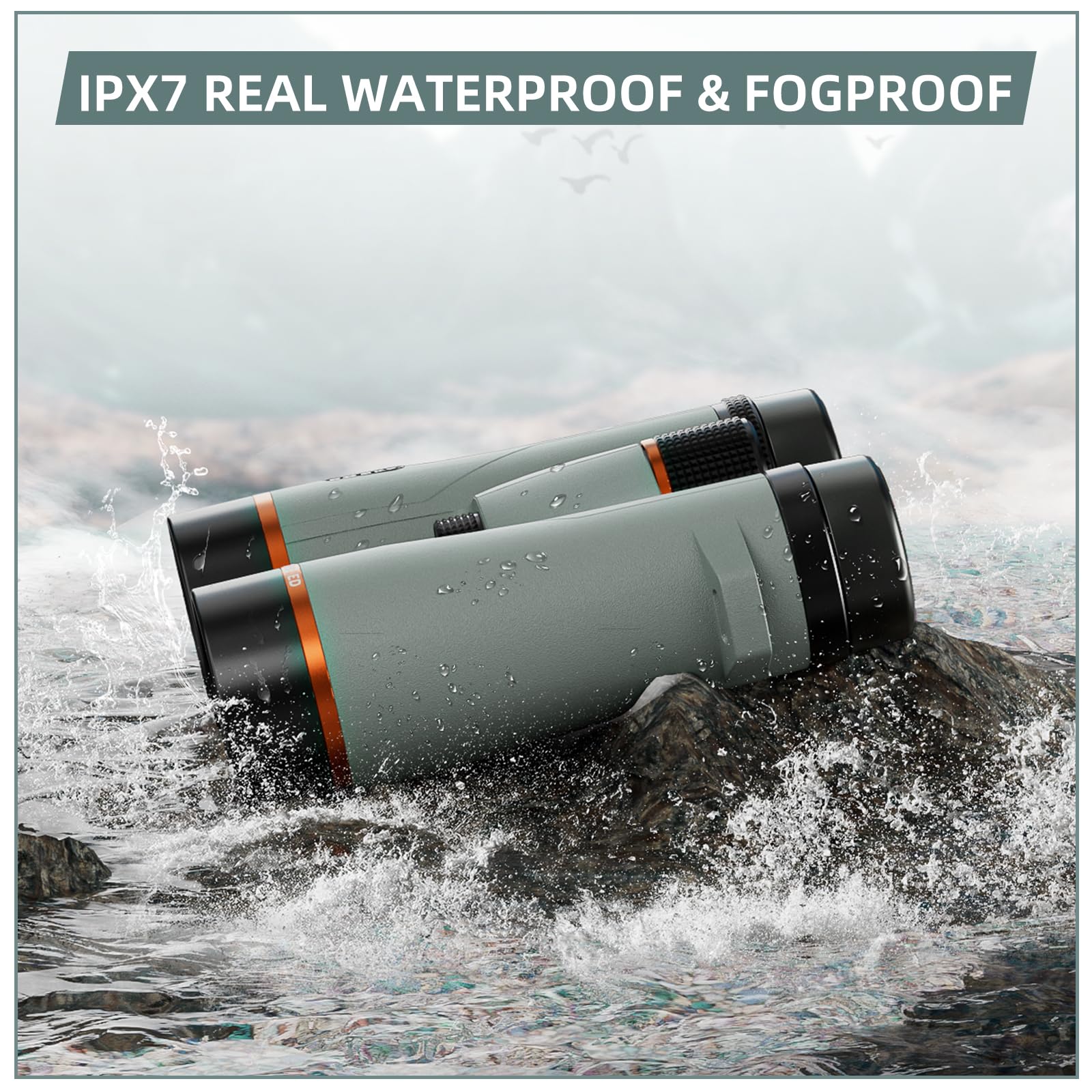 Three Triping 10X42 Ed Binoculars For Adults High Powered With Phone Adapter, Waterproof Binoculars With Ed Lenses, Super Bright Clear For Bird Watching, Hiking, Cruise Ship, Wildlife Viewing And Outdoor Activities