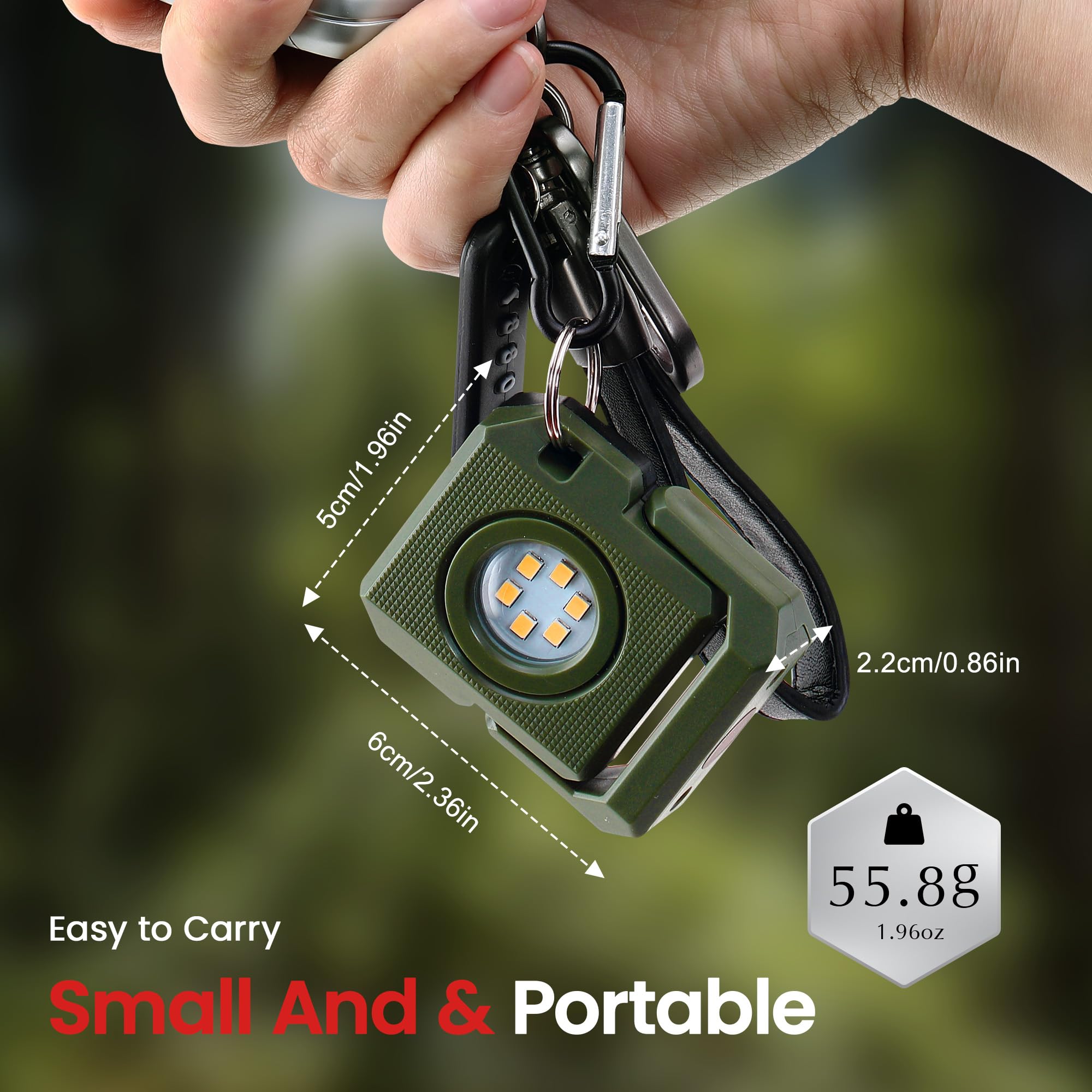 Laimittos Mini Keychain Flashlight Rechargeable Flashlights 500 Lumens Led Magnetic Flashlight With Rotatable Bracket 4 Light Modes Pocket Lights Outdoor Emergency Work Light For Camping And Hiking