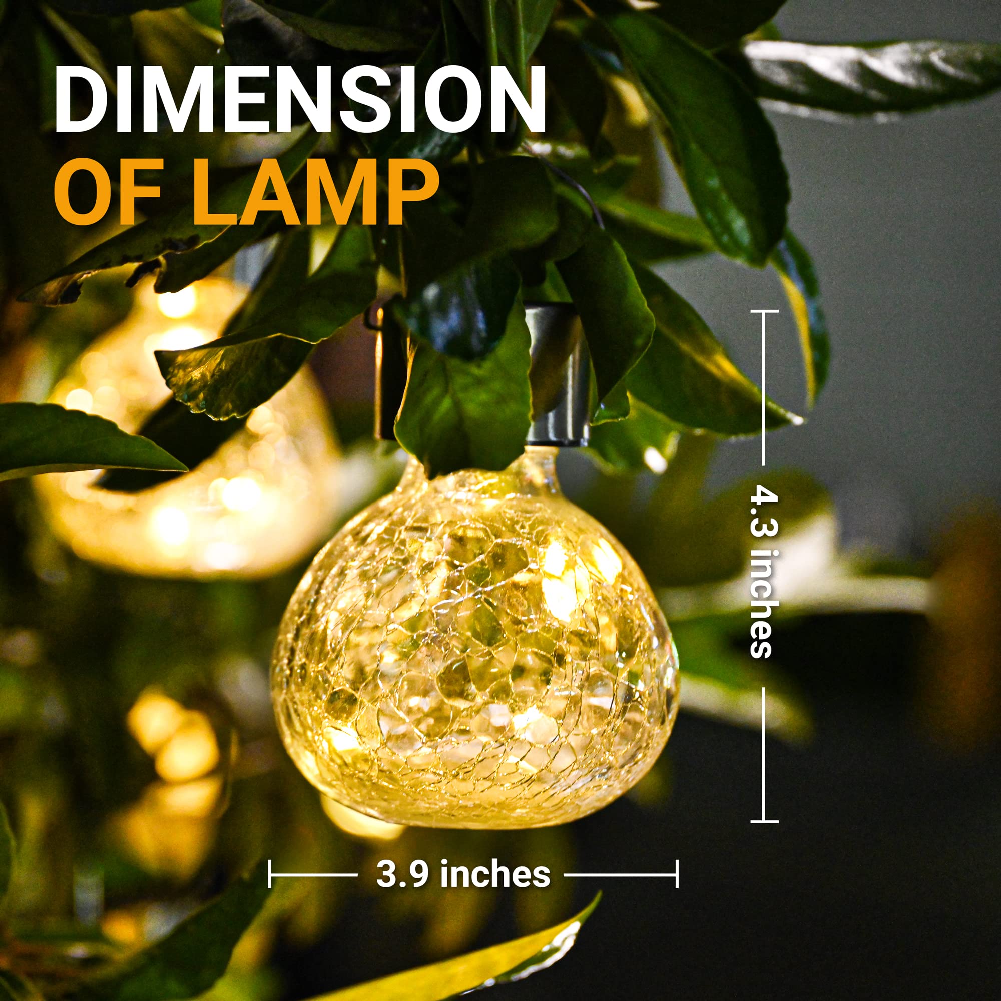 Gigalumi Hanging Solar Lanterns, 8 Pack Solar Christmas Decoration, Outdoor Waterproof Garden Decor For Lawn, Yard, Tree (Warm White)