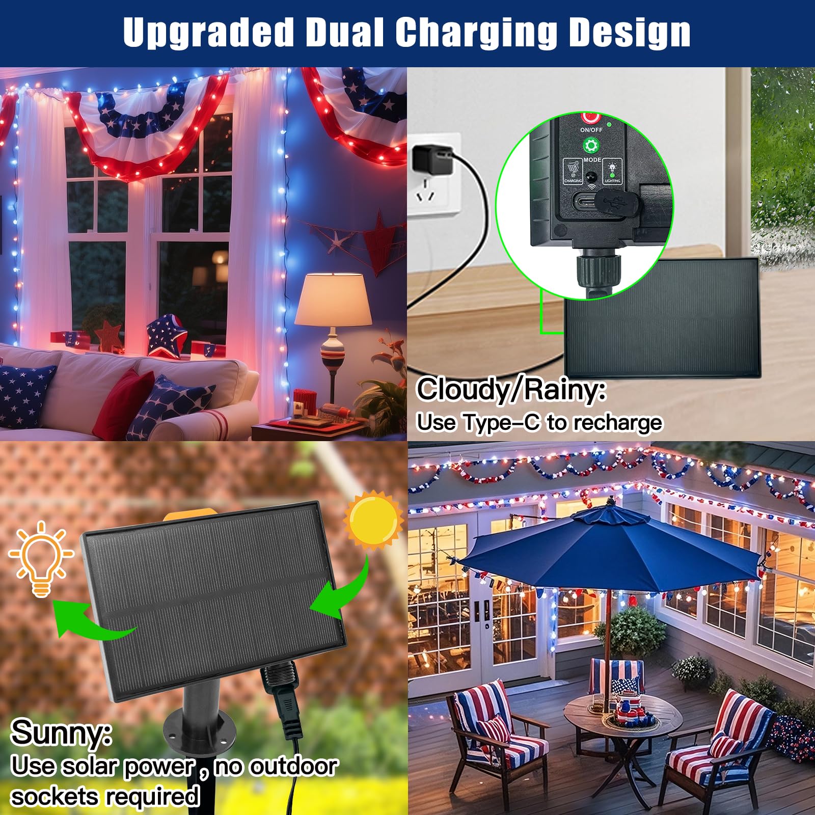 Lithome Solar Christmas Lights Outdoor, 33Ft 34 Colors 100Led Solar String Lights Waterproof With Remote, 102 Modes Color Changing Twinkle Tree Lights For Garden Patio Fence Balcony Easter Decorations