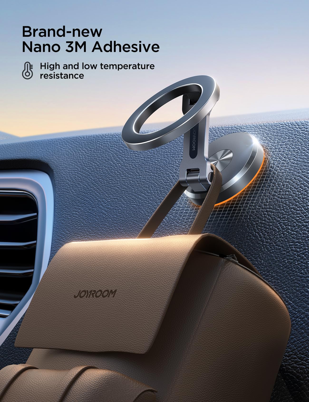 Joyroom Fits Iphone 16/16 Pro Max Magsafe Car Mount, [All Metal & 360° Adjustment] Magnetic Phone Holder For Car With N55 Strong Magnets, Car Mount For Iphone 16 15 14 13 12 & Magsafe Case, Space Gray