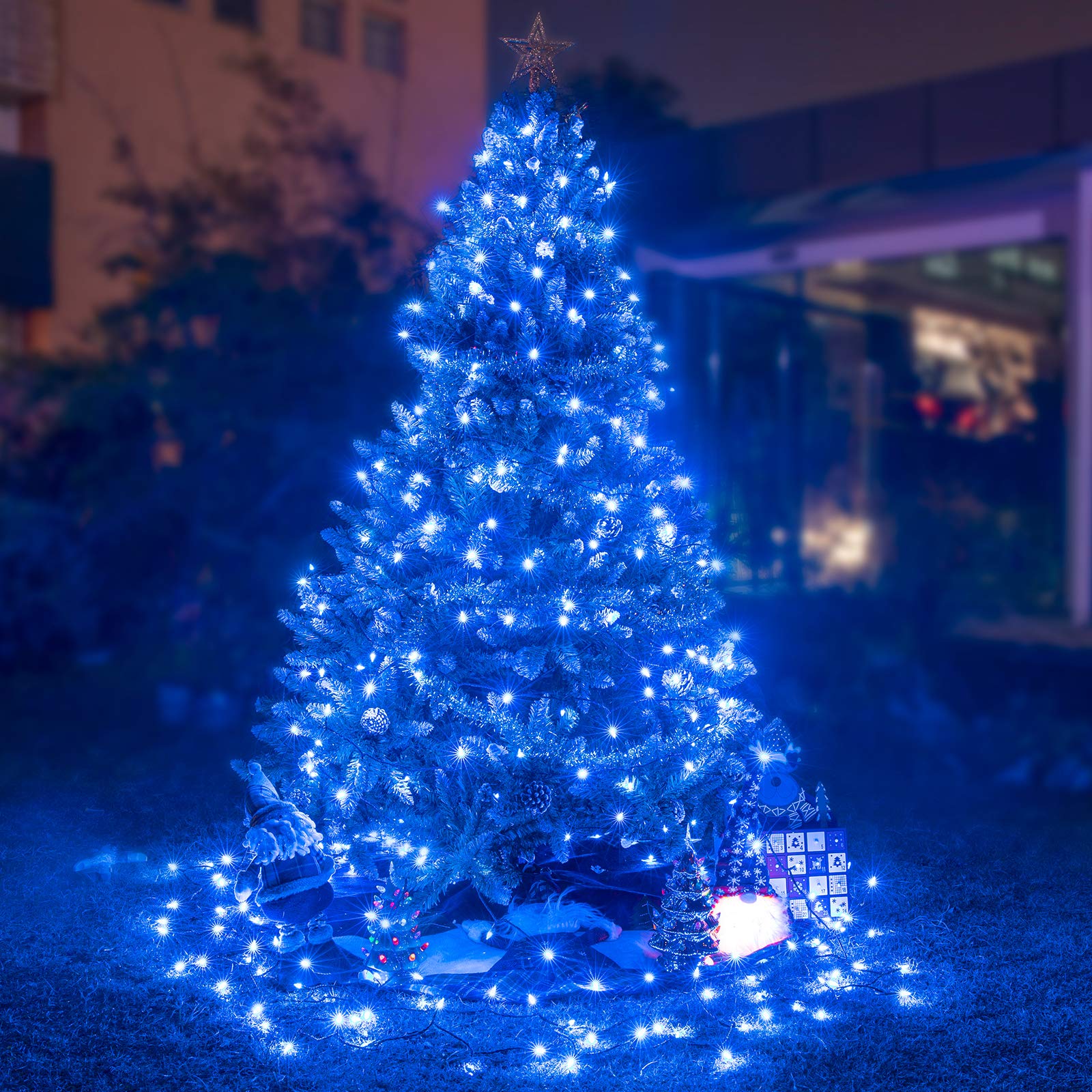 Awq 120Led 49Ft Fairy String Lights With Remote And Usb Powered, 8 Modes For Indoor And Outdoor Decorations (Blue)