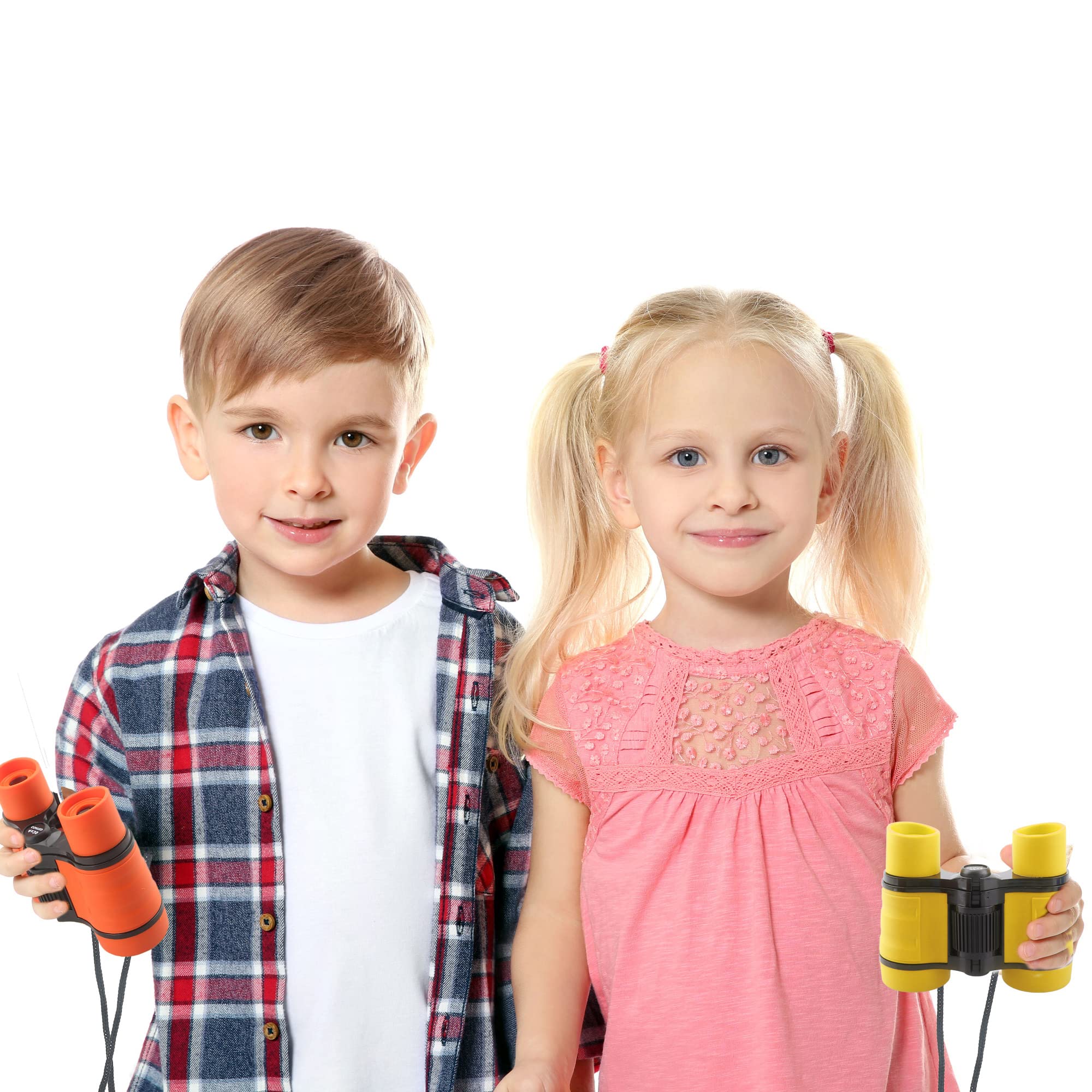 Cagemoga 4 Pack Kids Binoculars 4X30 Binoculars For Kids Mini Compact Binocuolar Toys Shockproof Small Telescope For Bird Watching Camping Outdoor Play