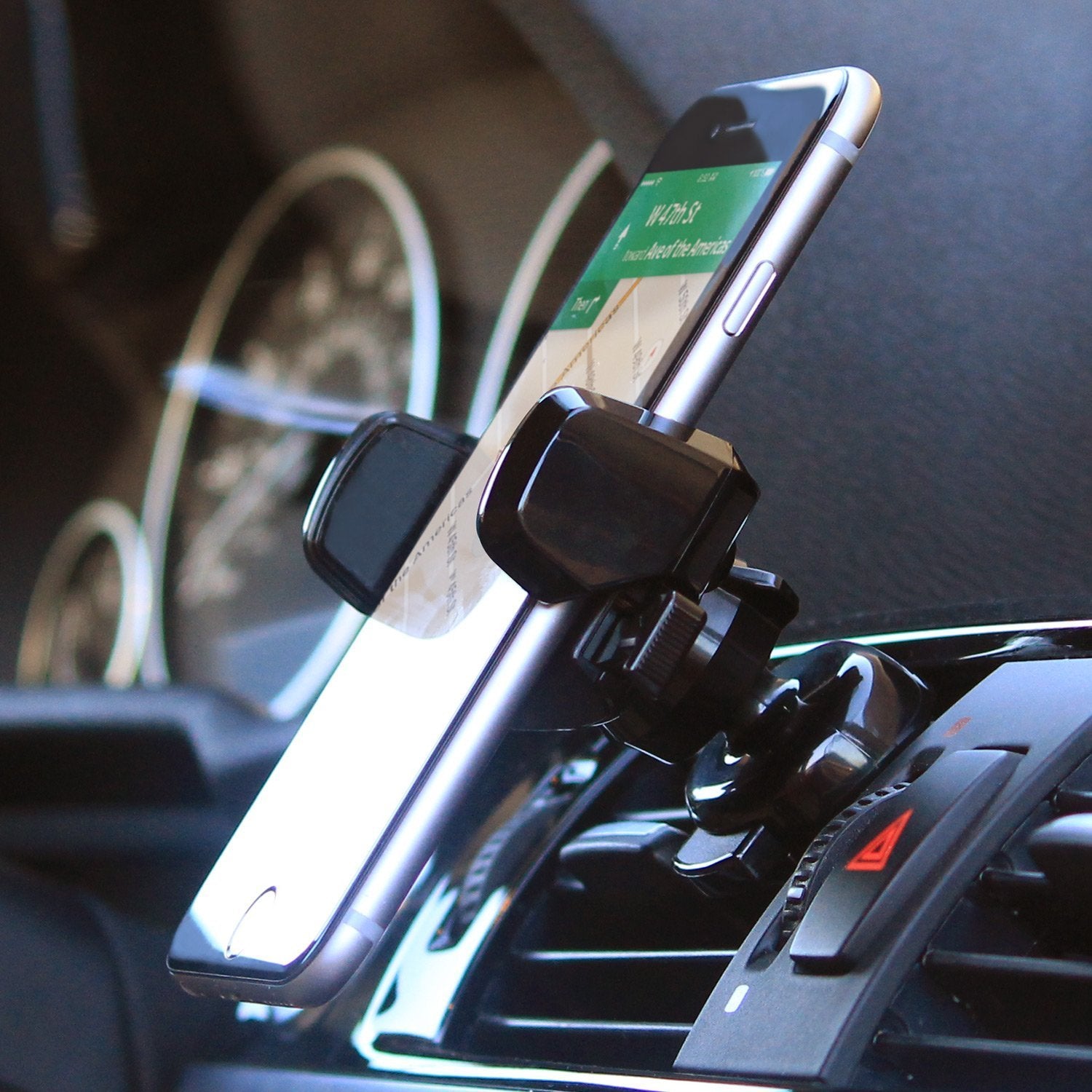 Iottie Easy One Touch Mini Air Vent Car Mount Holder Cradle For Iphone Xs Max R 8 Plus 7 Samsung Galaxy S10 E S9 S8 Plus Edge, Note 9 & Other Smartphone, 2.2 X 4.8 X 5.7 Inches