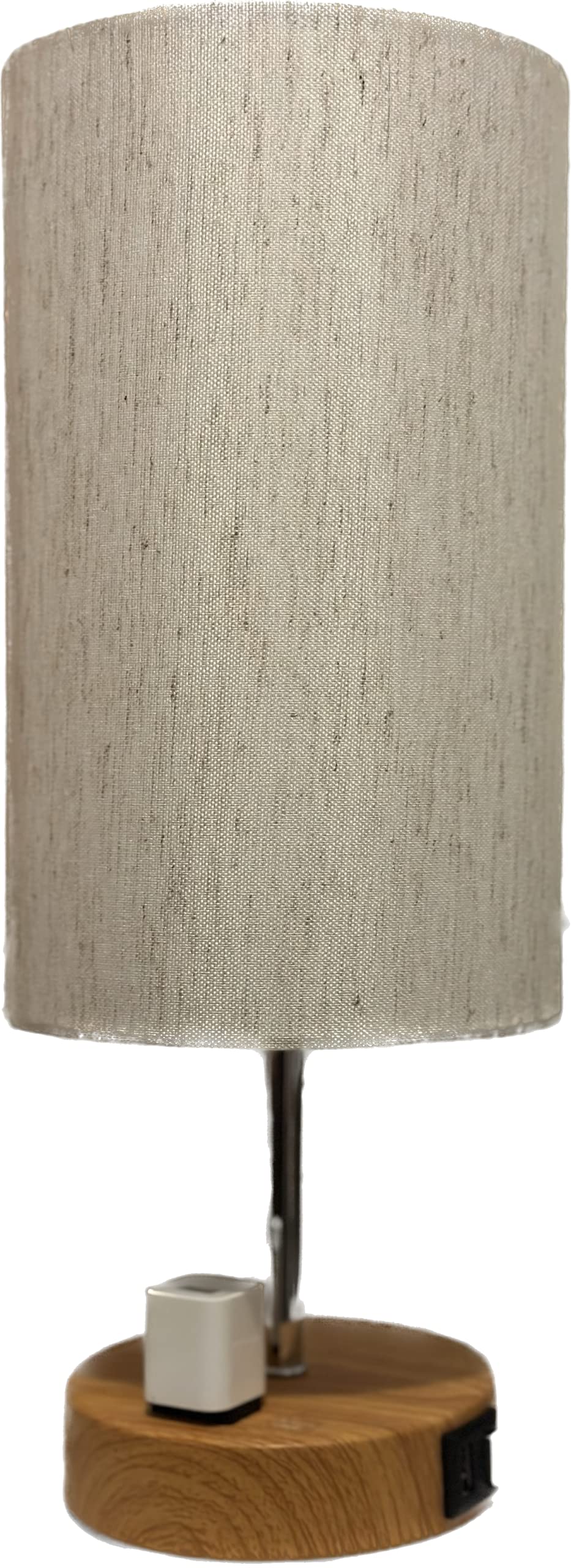 Simplyhomedesigns Simplyhomedesigns【𝟮𝟬𝟮𝟯 𝙐𝙥𝙜𝙧𝙖𝙙𝙚𝙙 Touch Bedside Nightstand Table Lamp W/ 2 Usb-A Charging Ports & Outlet 3-Way Dimmable For Bedroom,Living Room,Office,Dorm(Light Bulb Included), Grey/Black
