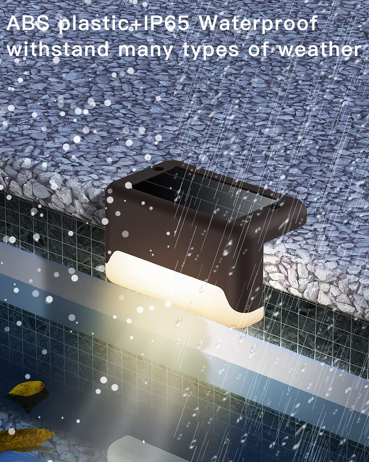 Bleakteir Solar Lights Outdoor Waterproof - 16Pack Motion Sensor Outdoor Lights - Solar String Lights For Outside - Outdoor Solar Lights For Yard,Garden Stair,Deck,Front Step,Front Porch And Patio, Warm White