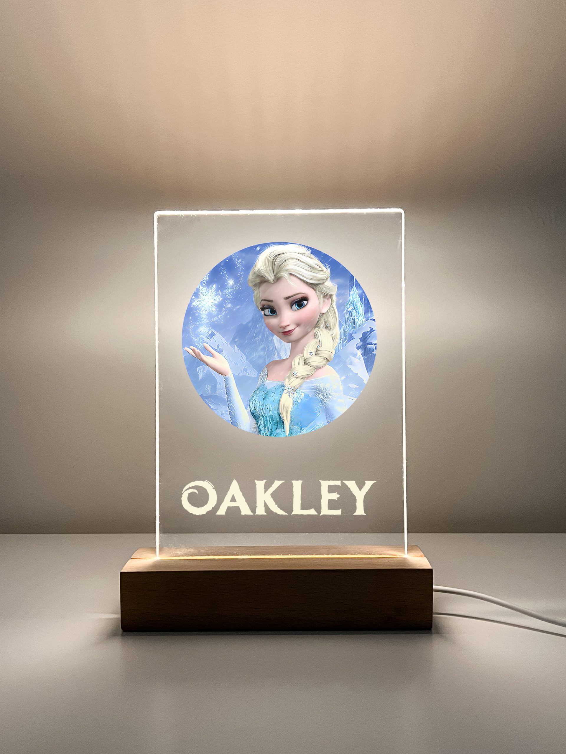 Mirror Mania Wood Base Stand Princess Night Light Up Table Desk Lamp Led Choose Your Favorite Princess In Checkout Princess Sign Personalized Engraved With Your Name On It, Made To Order Girls Room Decor
