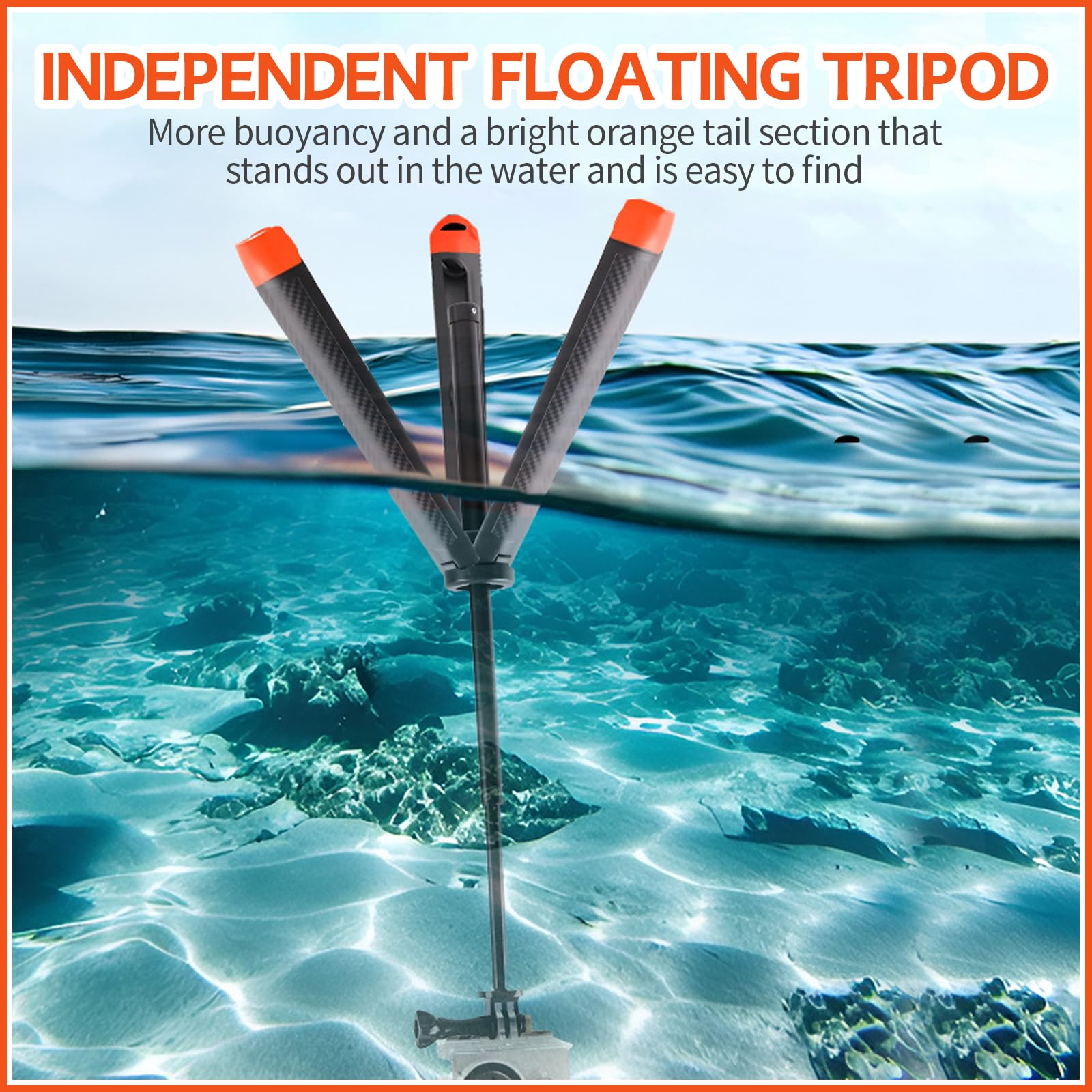 Elasignshopo 4 In 1 Floating Selfie Stick For Gopro Hero 13, 12, 11, 10, 9, 8, 7, 6, 5, 4, 3, 3+、Dji Osmo、Insta360, Floating Hand Grip Tripod Stand Waterproof Extendable Monopod