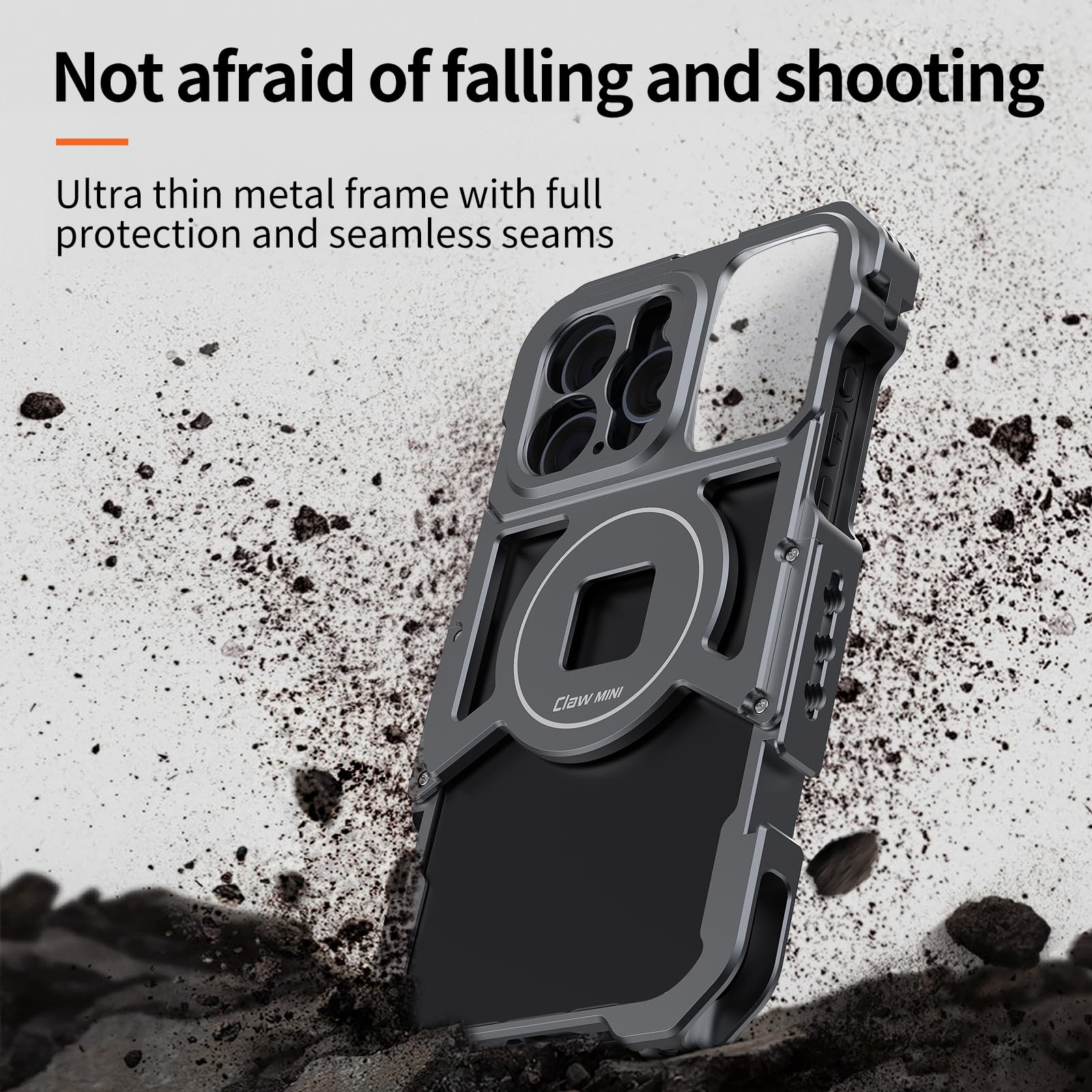 Vrig Iphone15 Promax All Metal Mobile Phone Rabbit Cage Handheld Horizontal And Vertical Shooting Bracket Stabilizer For Photography Professional Anti Shake Assistant Multifunctional Expansion Handle