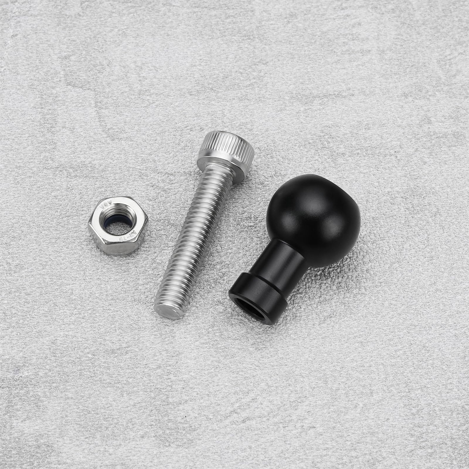 Micro Traders 2Pcs 17Mm Aluminum Ball Mount M6 Screw Adapter Expansion Mount Holder For Camera Tripod Selfie Handle Grip Stand Converter