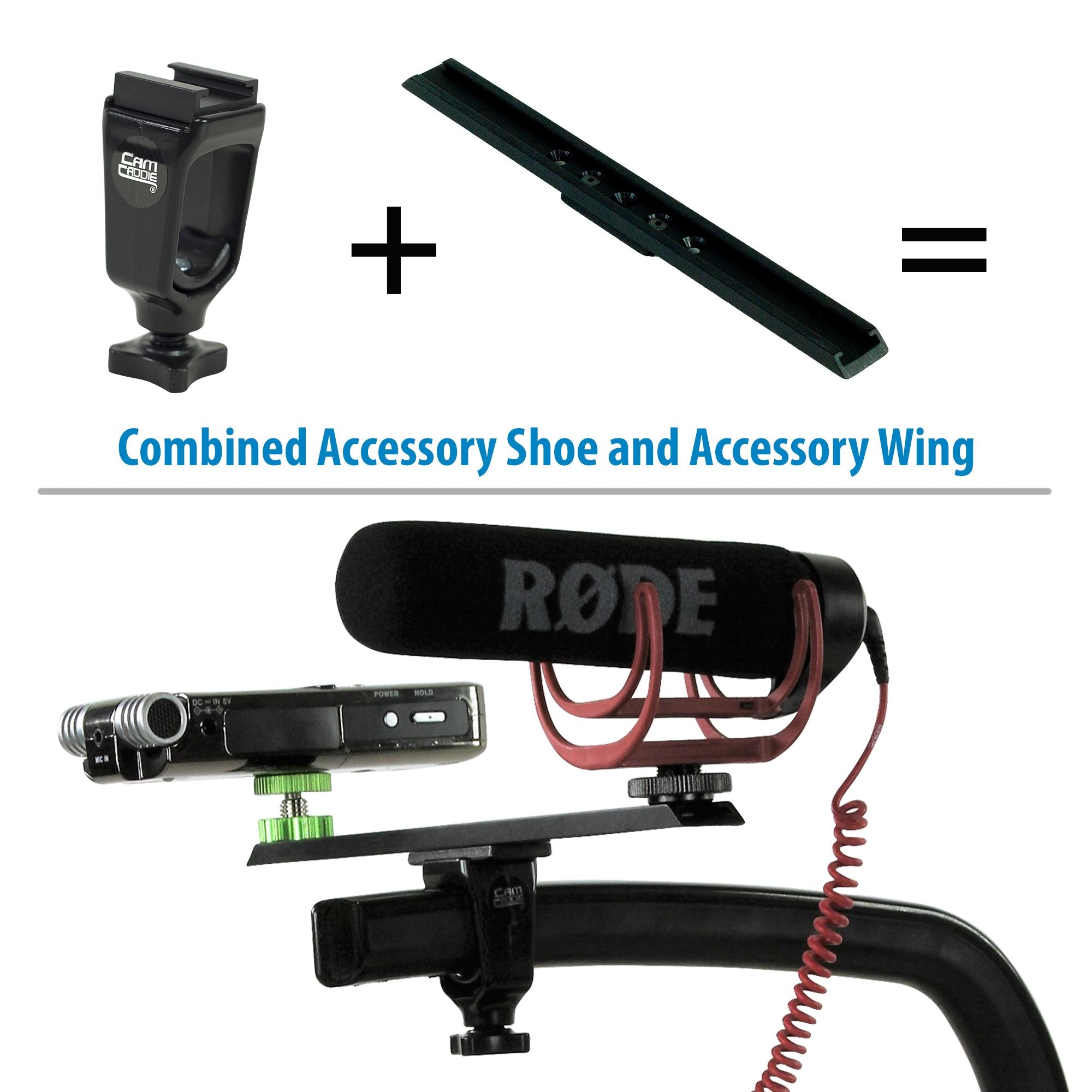 Cam Caddie Scorpion Ex Video Camera Stabilizing Handle Kit With Included Smartphone And Gopro Compatible Mounts - Professional Bundle - Black