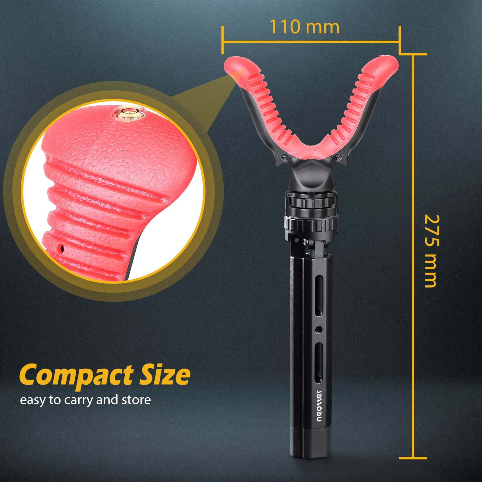 Neotter Camera Tripod Rest, 360 Degree Rotation Adjustable Height V Yoke Stand